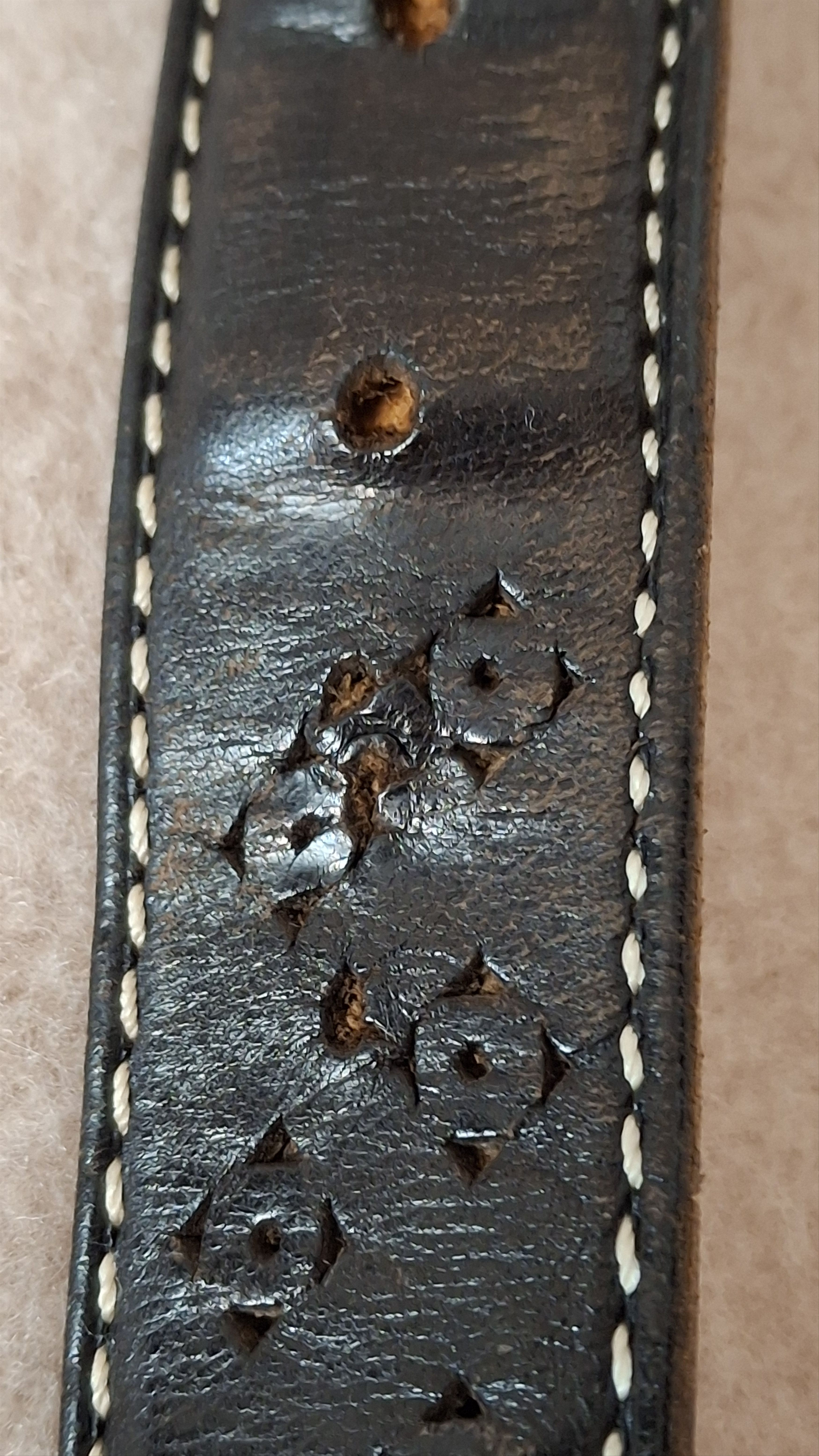 Felisi Embossed Black Leather Belt – Felisi Made in Italy Size 38 - 11 Thumbnail