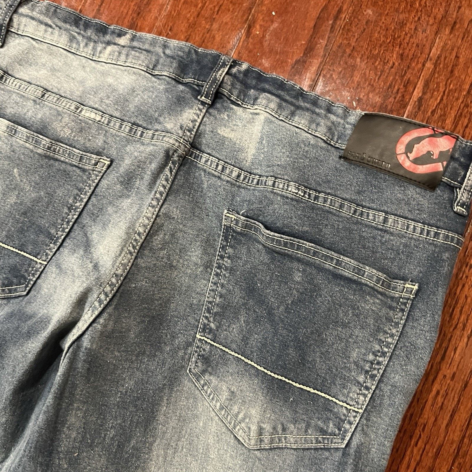 Ecko Unltd. VTG Ecko Unltd Jeans Mens 36x28 Blue Straight Baggy Denim Size US 36 / EU 52 - 7 Thumbnail