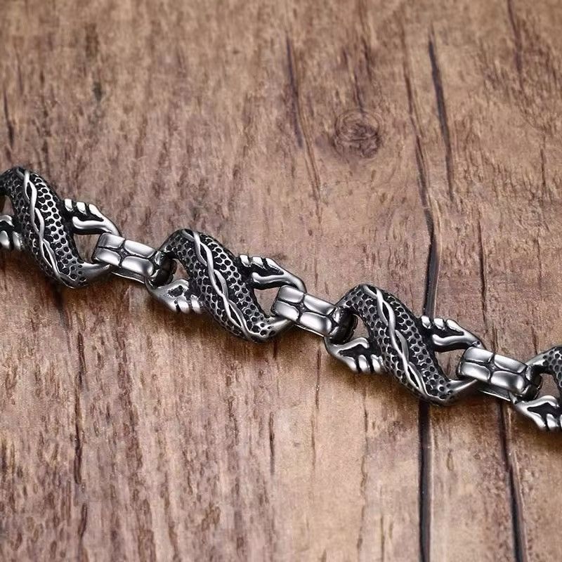Jewelry Silver Plated Dragon Bracelet Size ONE SIZE - 4 Thumbnail
