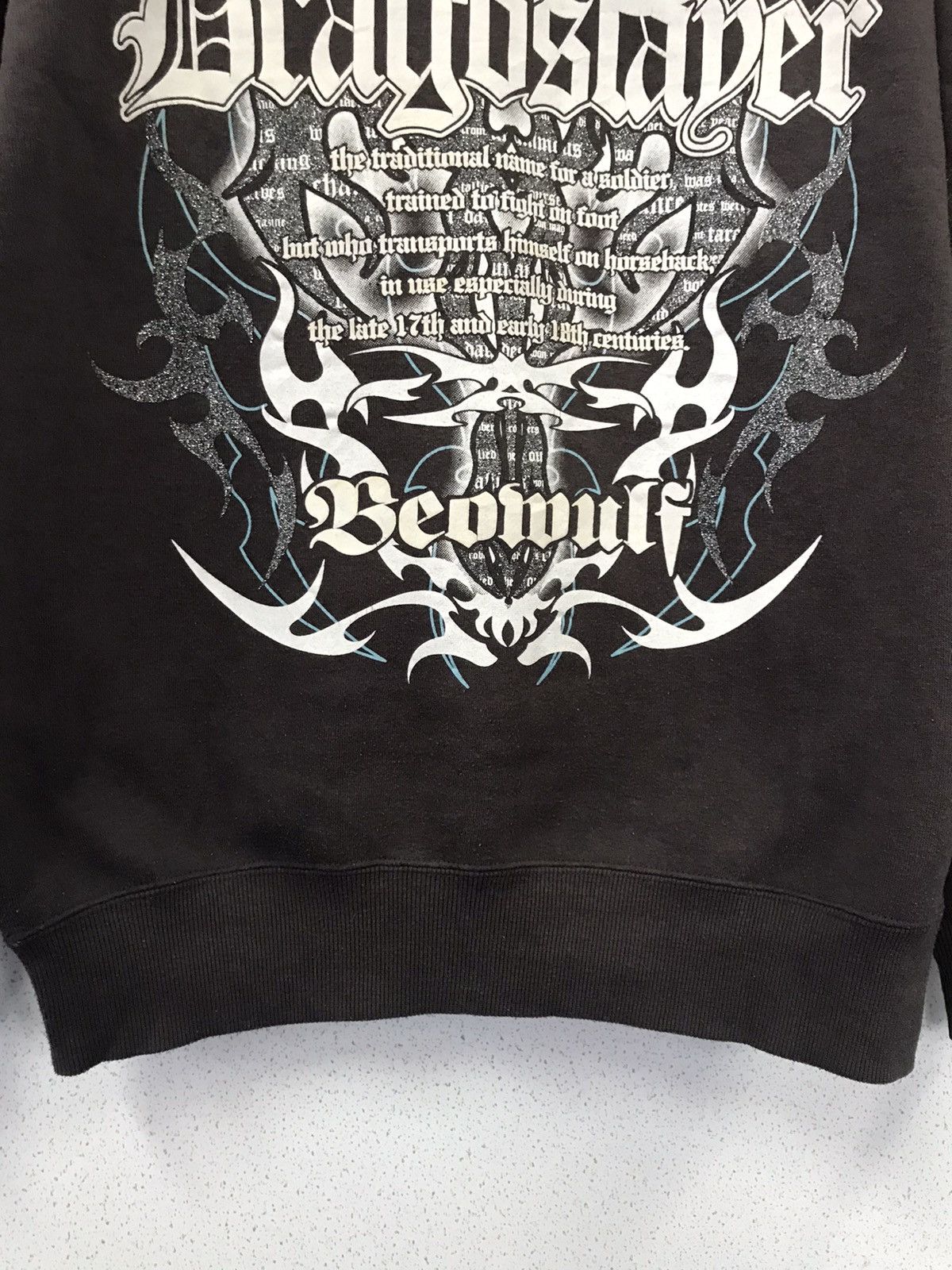 Japanese Brand BEAUMERE Dragoslayer Distressed Hoodie Size US L / EU 52-54 / 3 - 9 Thumbnail