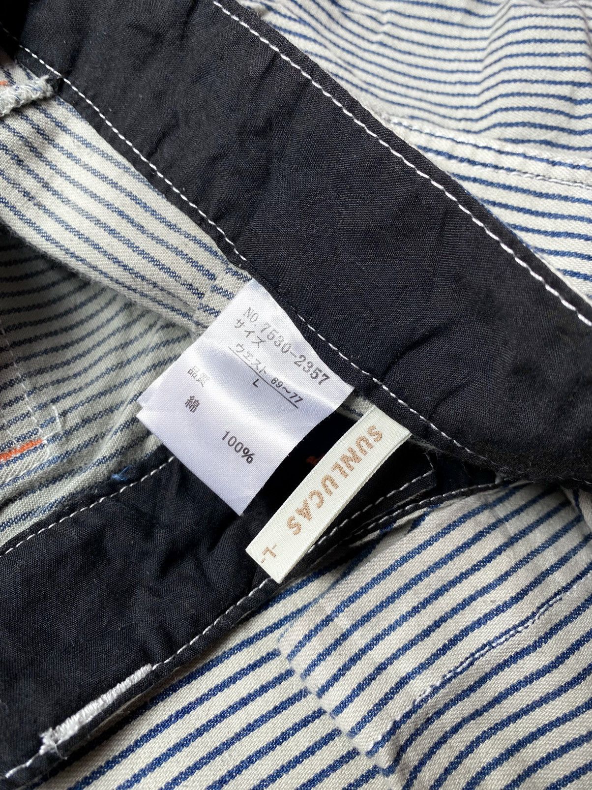 Japanese Brand SUNLUCAS🇯🇵 Stripe Hickory Flared Pant Size US 30 / EU 46 - 11 Thumbnail