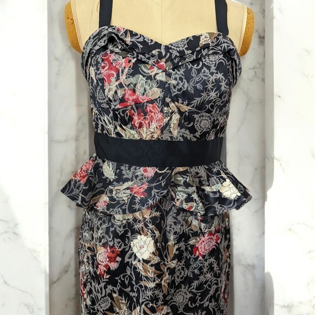 Designer Antonio Melani Seraphina Jacquard Ruffled Dress NEW 12 Size XL / US 12-14 / IT 48-50 - 7 Thumbnail