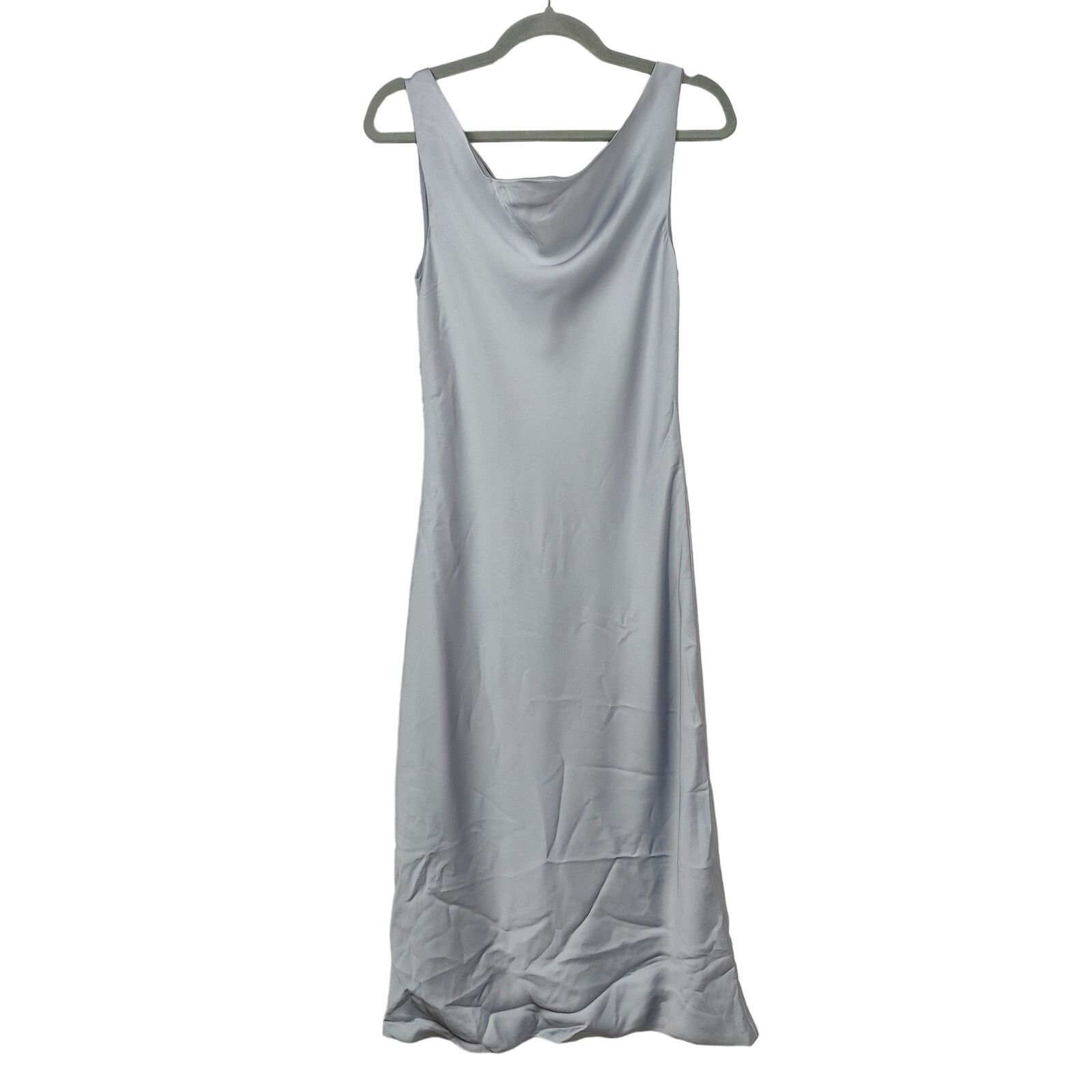 Norma Kamali Norma Kamali Maria Dress Womens Small Silver Satin NWT Midi Size S / US 4 / IT 40 - 4 Thumbnail