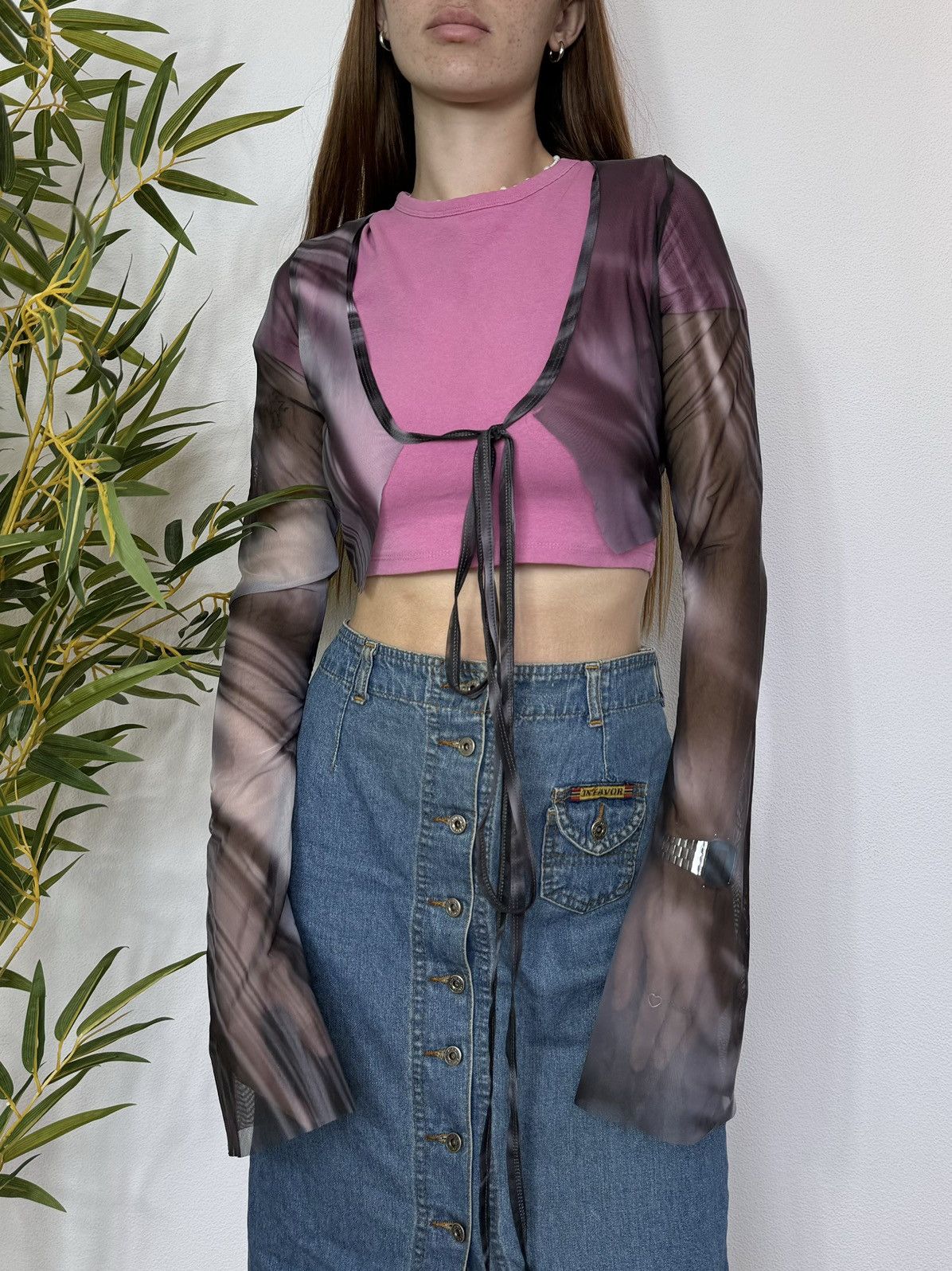 Vintage AVANT GARDE FULL MESH 2000s BLOUSE Size S / US 4 / IT 40 - 6 Thumbnail