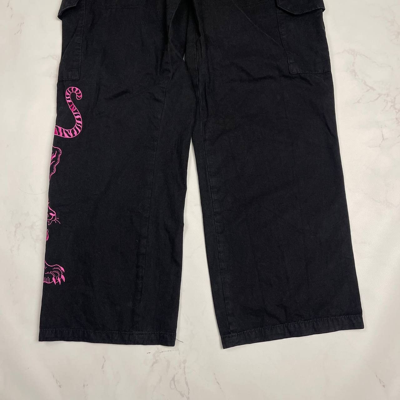 Asos Vintage Asos Cargo baggy pink tiger y2k streetwear Size US 34 / EU 50 - 11 Thumbnail