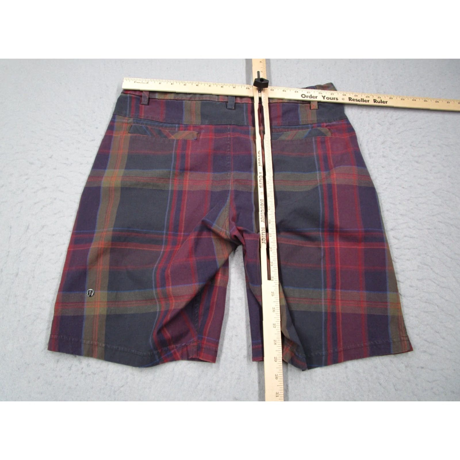 Lululemon Lululemon Mens 36 Red Plaid Commission Shorts 10" Active Walk Resort Golf Cotton Blend 5-Pocket Design Logo Size US 36 / EU 52 - 5 Thumbnail