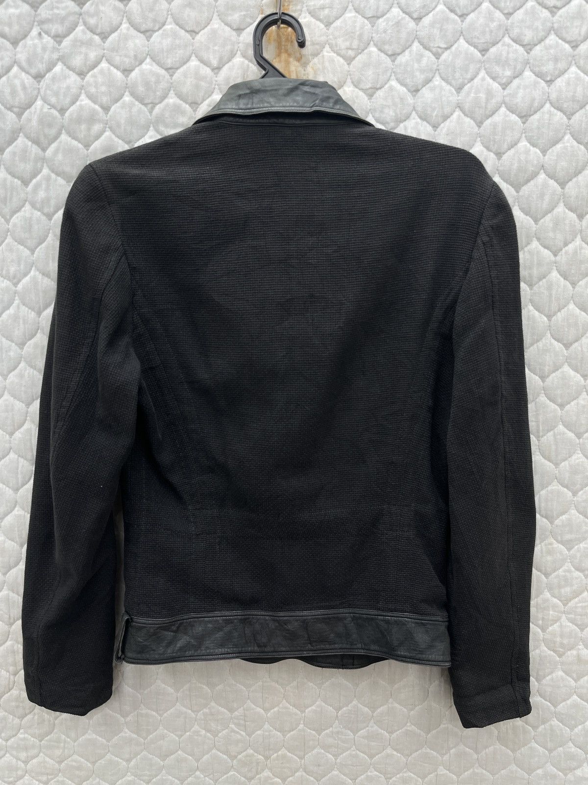 14th Addiction 🔥🔥ATO MATSUTOMO ASYMMETRICAL COTTON LEATHER BIKER JACKET Size S / US 4 / IT 40 - 6 Thumbnail