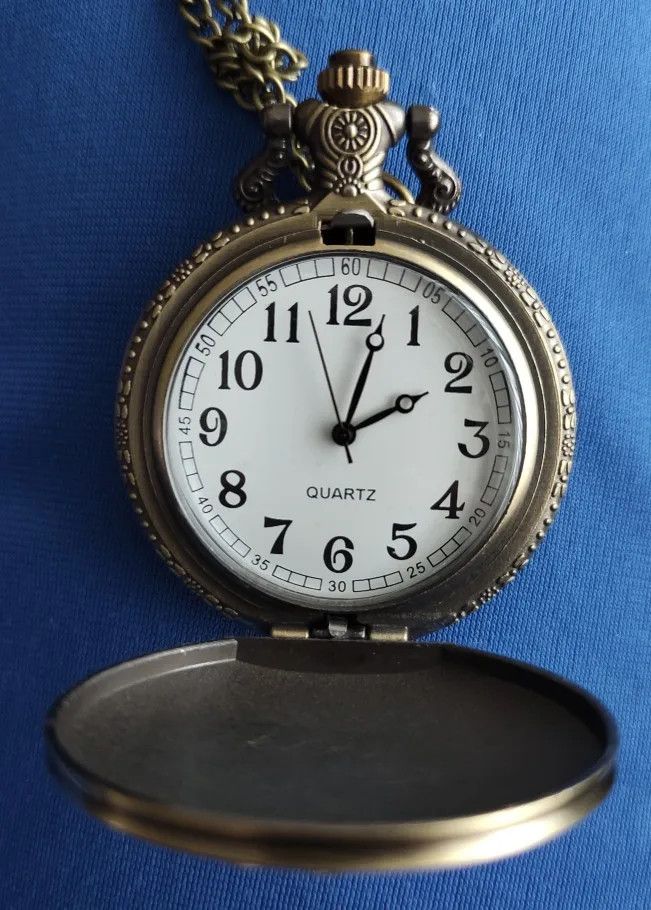 Other Flower Pocket Watch Quartz Pendant Necklace Gift For Him Size ONE SIZE - 3 Thumbnail