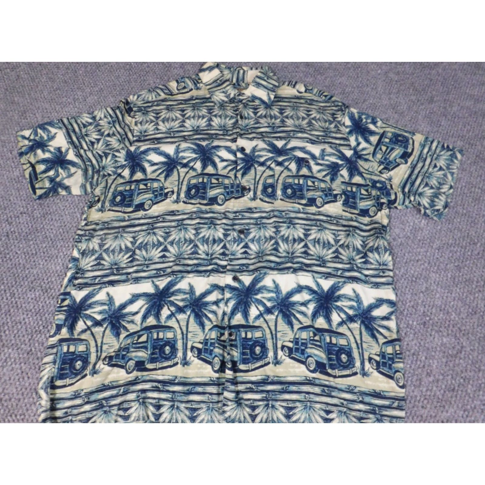 Vintage Natural Issue Mens Shirt M Blue Floral Button-Down Hawaiian Short Sleeve Casual Size US M / EU 48-50 / 2 - 2 Thumbnail