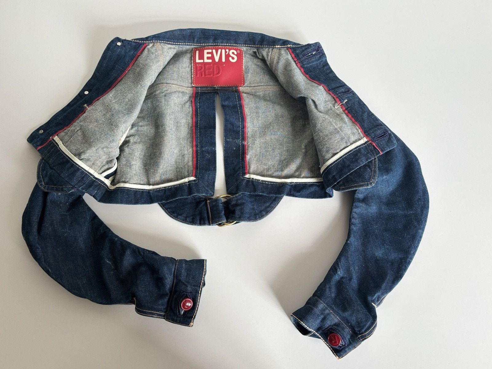 Levi's Vintage Clothing Levi’s Red Archive Rare Cropped Denim Jacket Selvedge Size US S / EU 44-46 / 1 - 5 Thumbnail