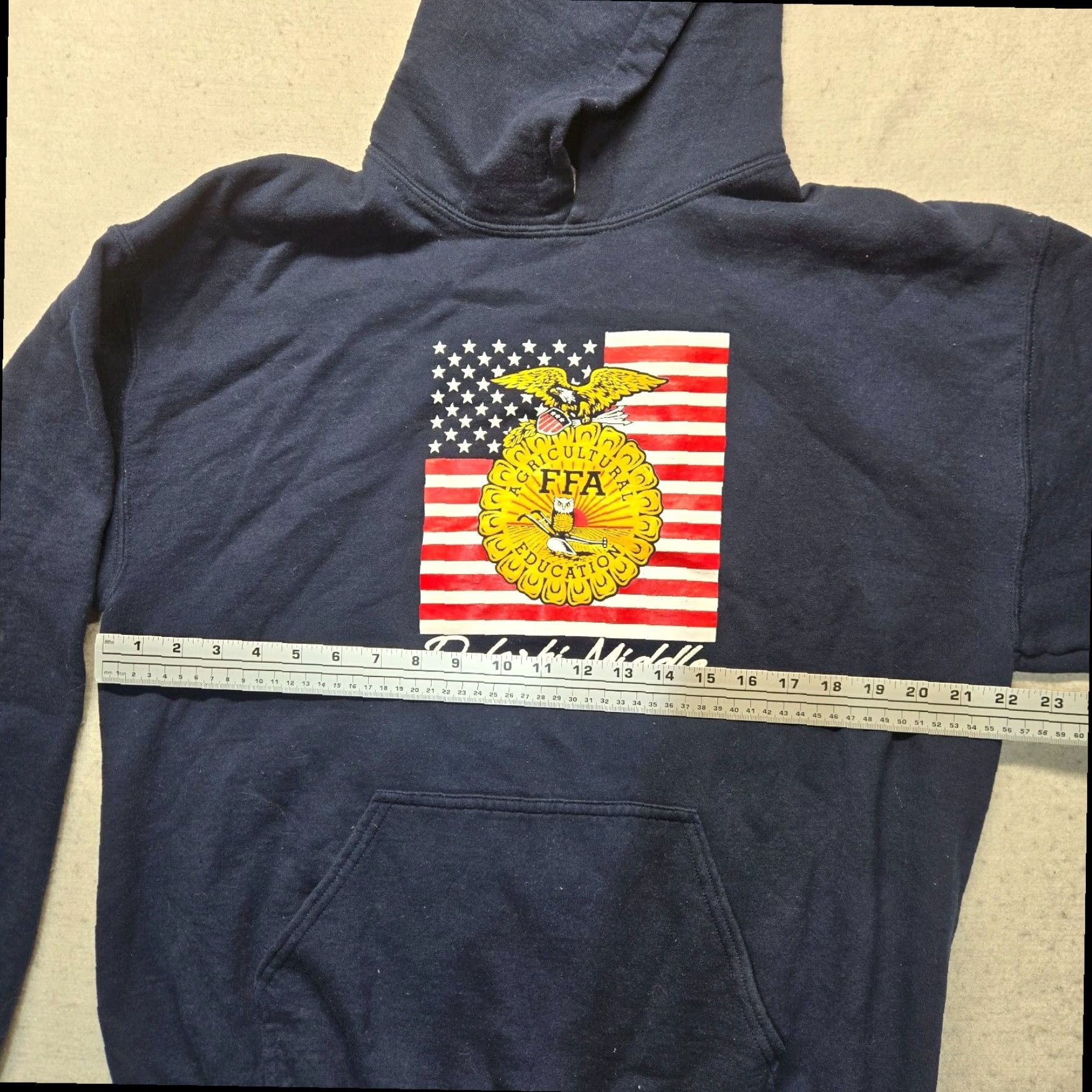 Vintage Blue Pulaski VA FFA Agriculture Education Hoodie Adult XL Unisex Size US XL / EU 56 / 4 - 3 Thumbnail