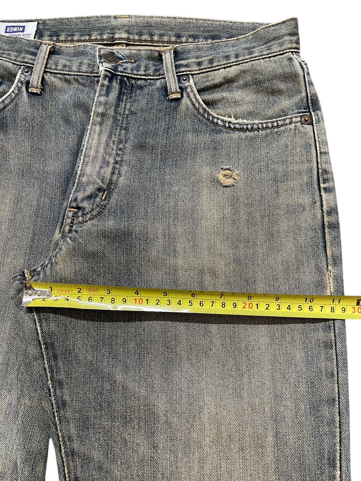 Edwin Vintage Edwin Faded Wash Distressed Loose Jeans Size US 32 / EU 48 - 16 Thumbnail