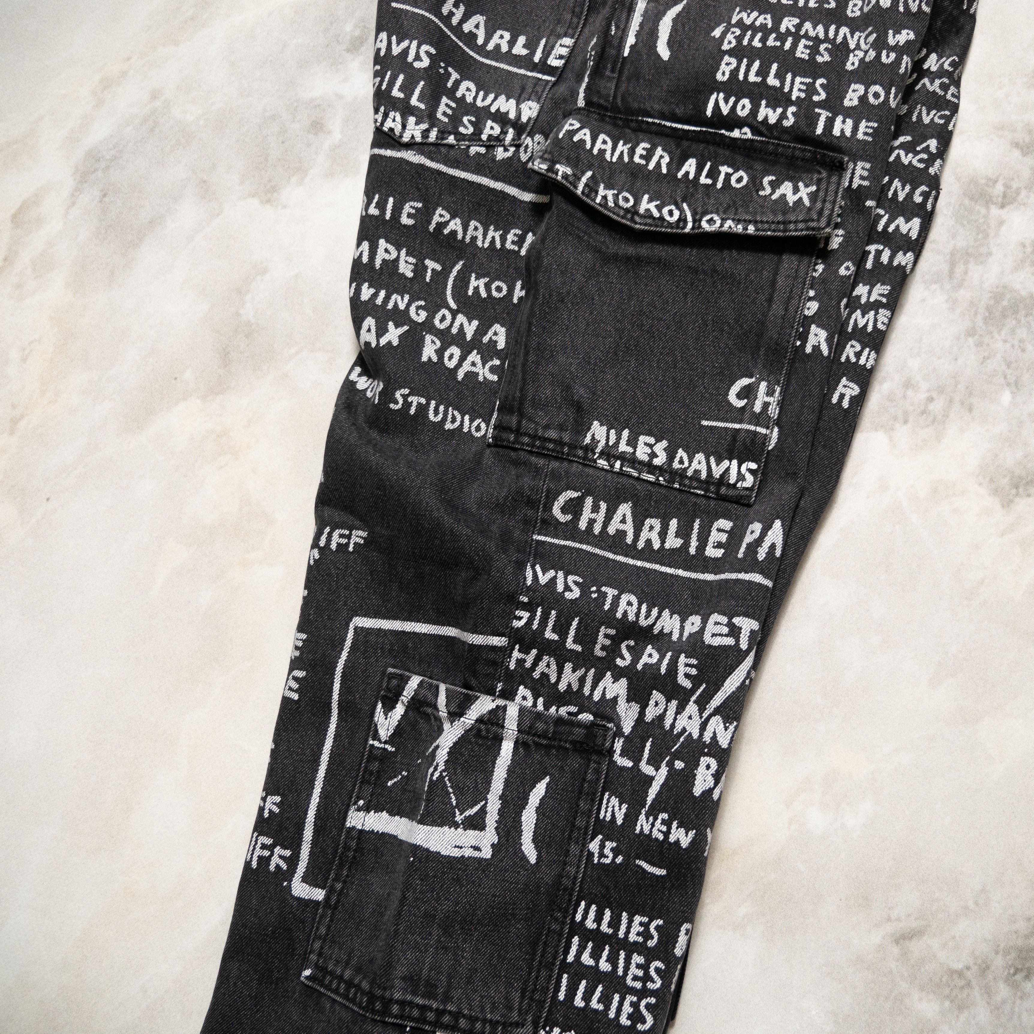 H&M × Jean-Michel Basquiat × Who Decides War H&M x Who Decides War x Jean-Michel Basquiat Cargo Jeans 32 Size US 32 / EU 48 - 6 Thumbnail