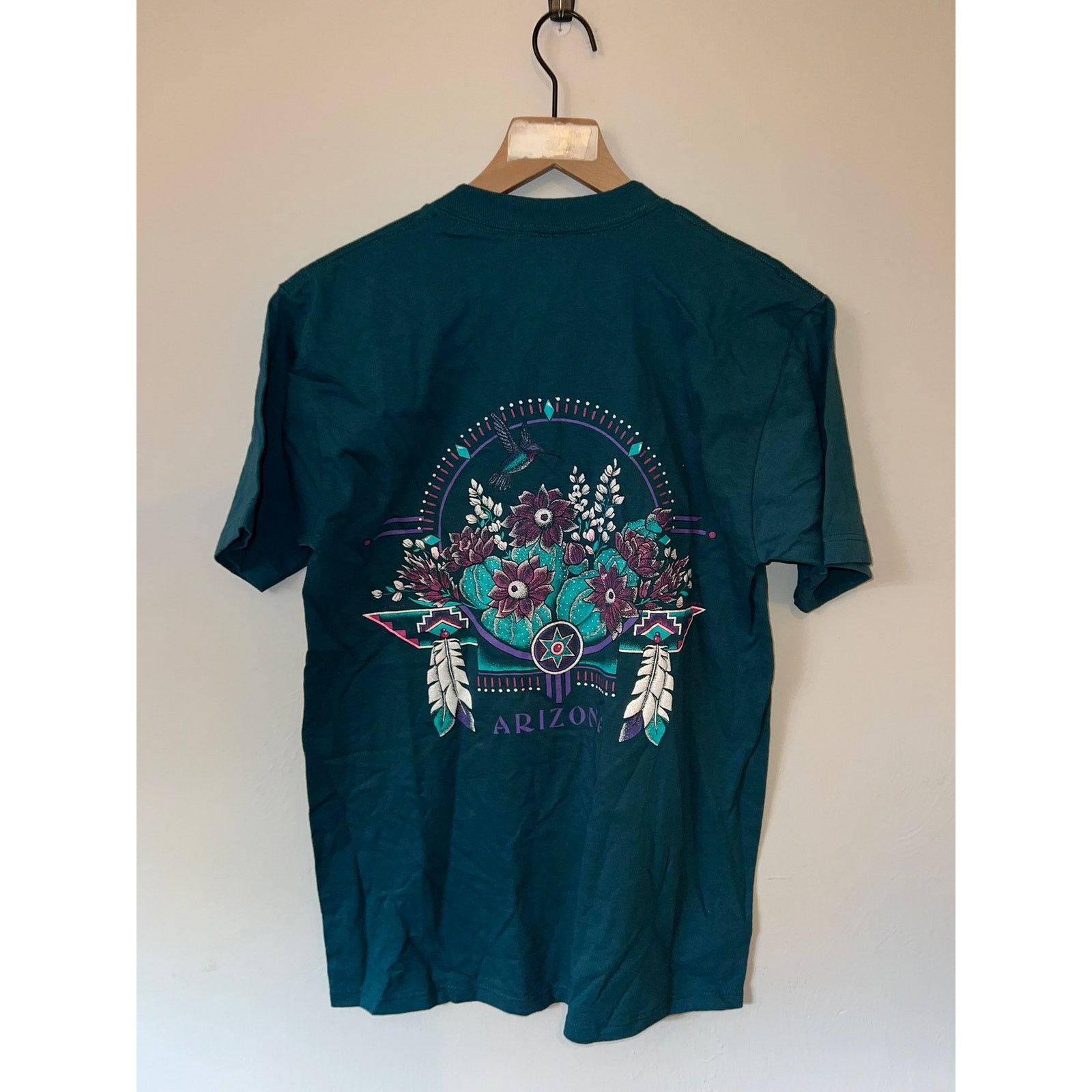 Jerzees Vintage Arizona Shirt 90s Last best Place Green Tee VTG M Size US M / EU 48-50 / 2 - 6 Thumbnail