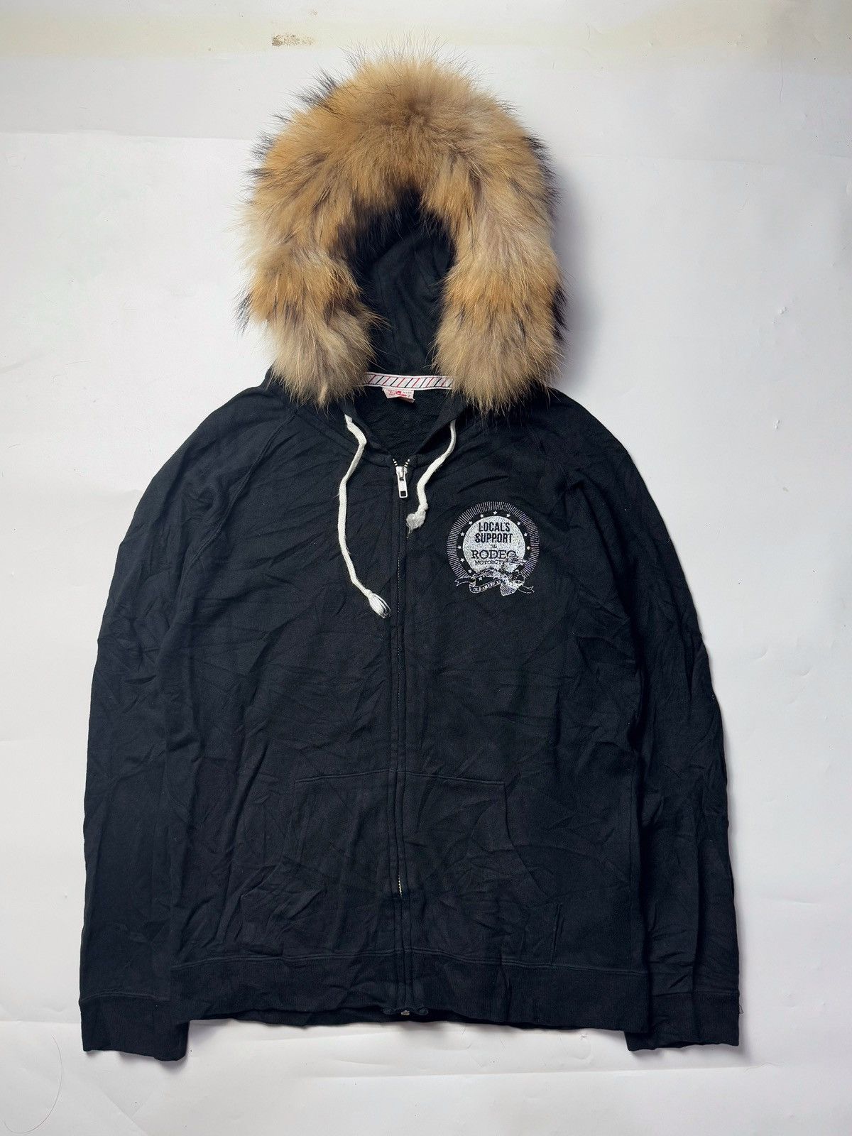 If Six Was Nine × Japanese Brand × Le Grande Bleu (L.G.B.) Fur Hoodie Japanese Rodeo Ifsix Lgb Goa Style Size US S / EU 44-46 / 1 - 2 Thumbnail