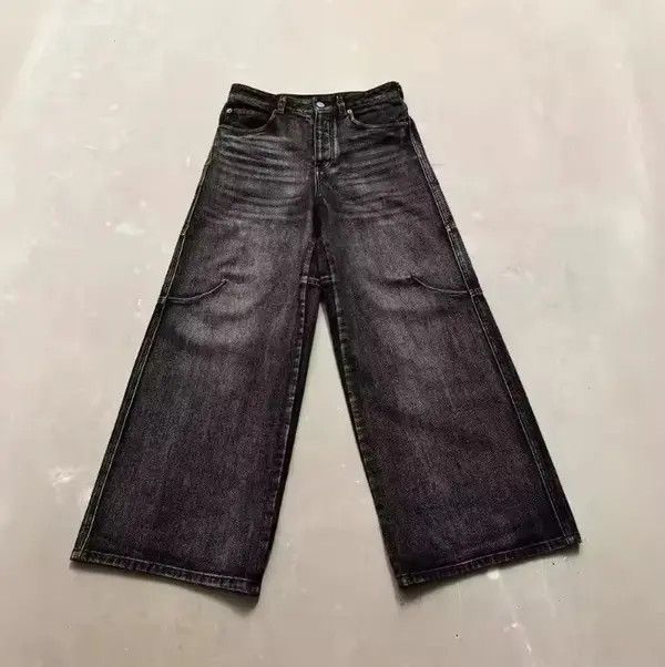 Japanese Brand Kuroda x Mint Retro Washed Black Straight Cut Baggy Jeans Size US 36 / EU 52 - 2 Thumbnail