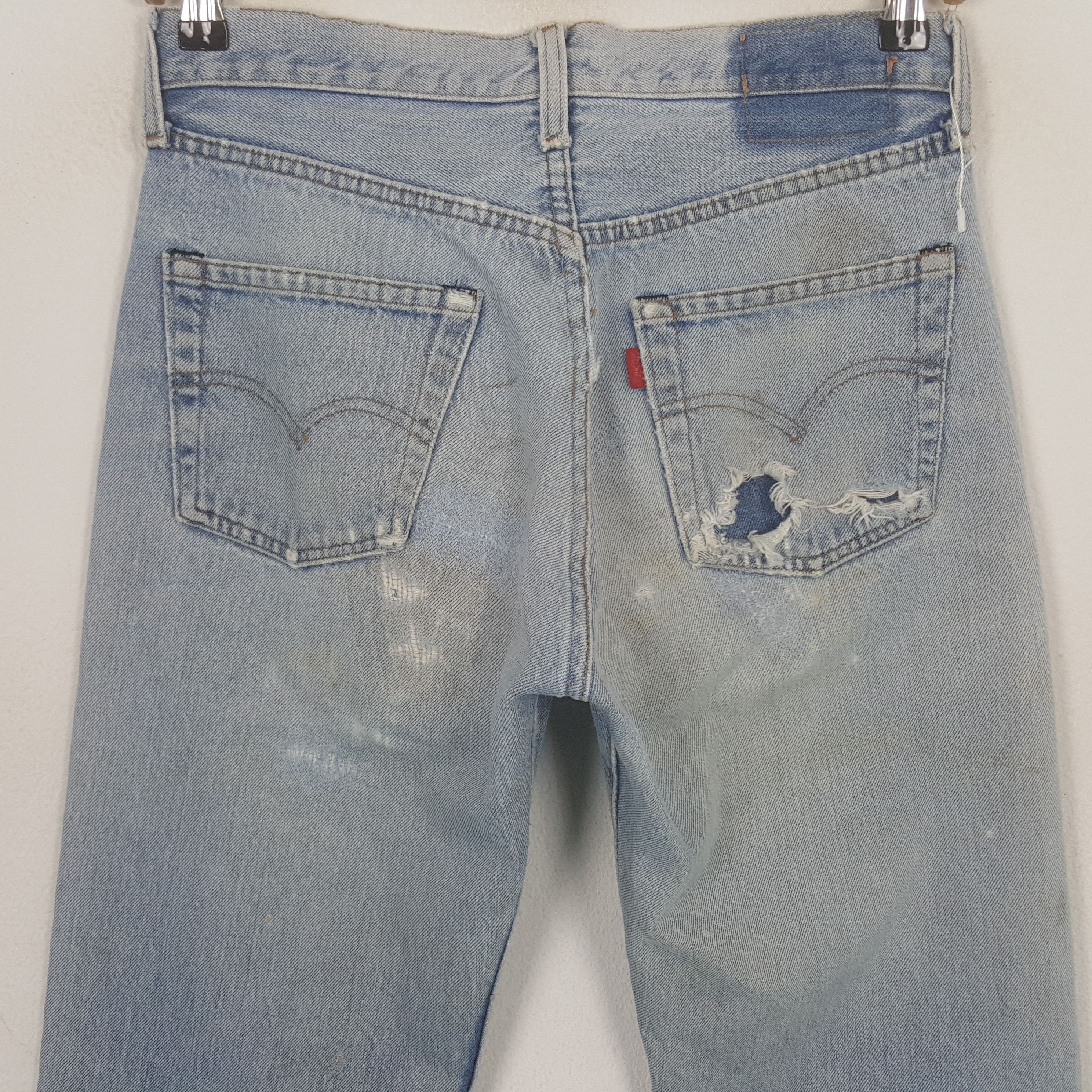 Levi's Vintage Clothing Vintage Levi's 501 Distressed Patch Denim Jeans Size US 28 / EU 44 - 5 Thumbnail