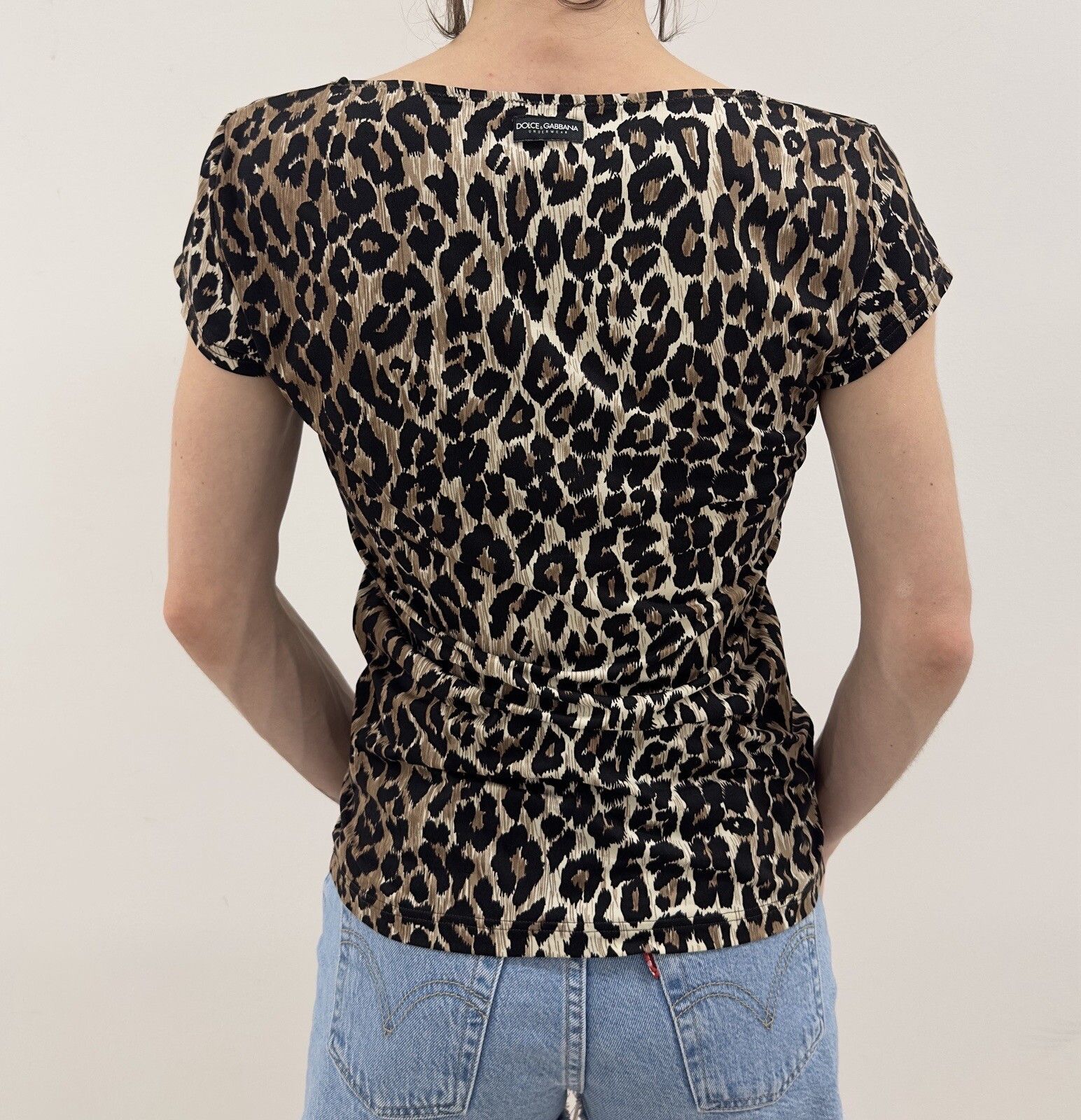 Dolce & Gabbana Dolce&Gabbana Leopard Womens Top T-shirt Size L Size L / US 10 / IT 46 - 6 Thumbnail