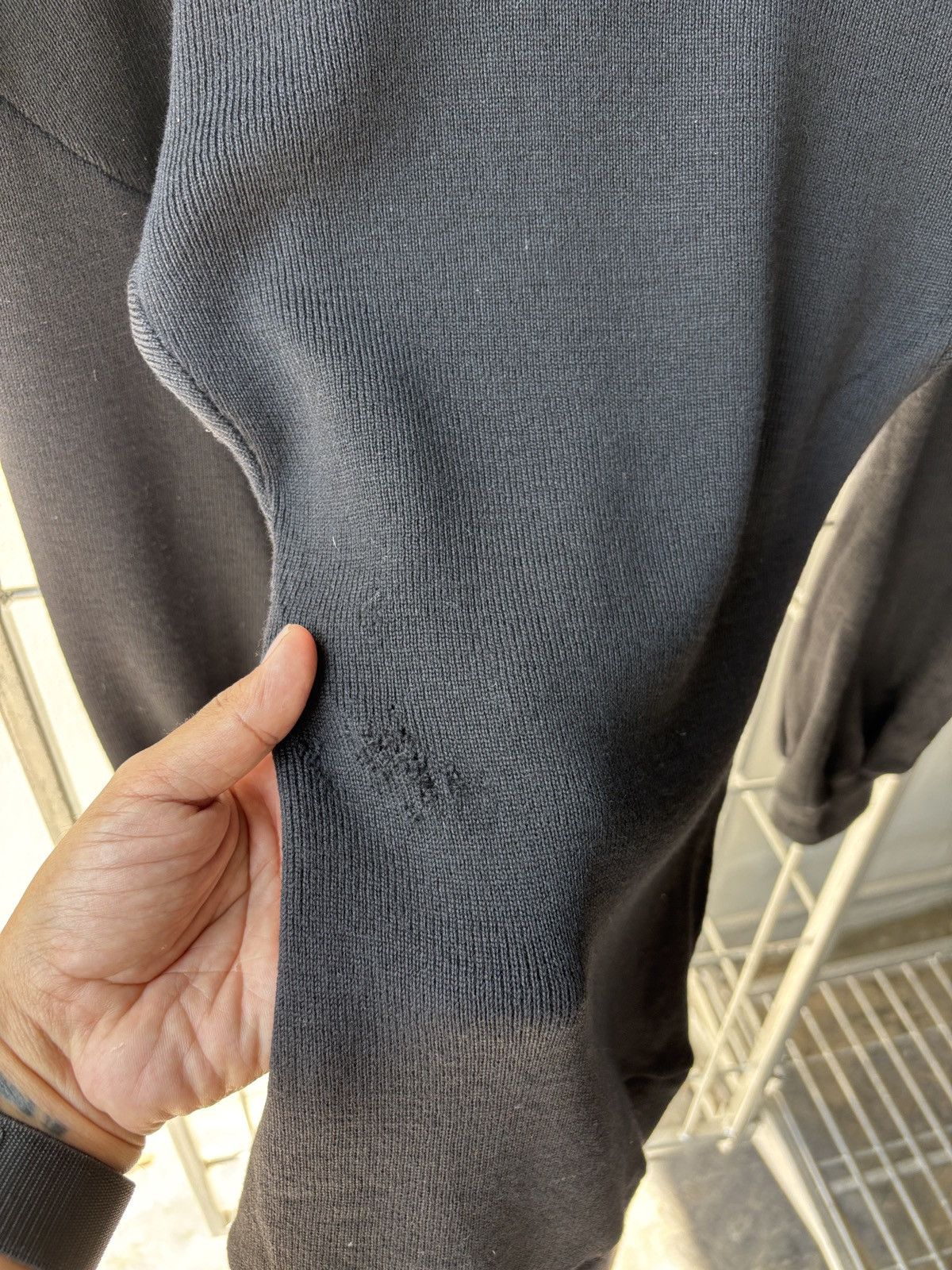 Yohji Yamamoto Yohji Yamamoto 1998 A/W Bishop Sleeves Black Sweater. Size ONE SIZE - 15 Thumbnail
