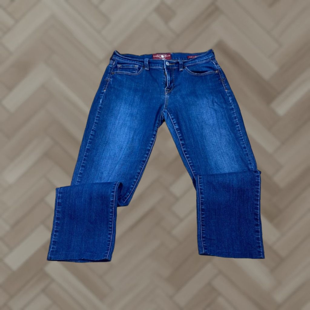 Lucky Brand Lucky Brand Womens Sofia Straight Denim Jeans 8 Blue Regular Size 8 Jeans Womens Mix Size 30" / US 8 / IT 44 - 1 Thumbnail