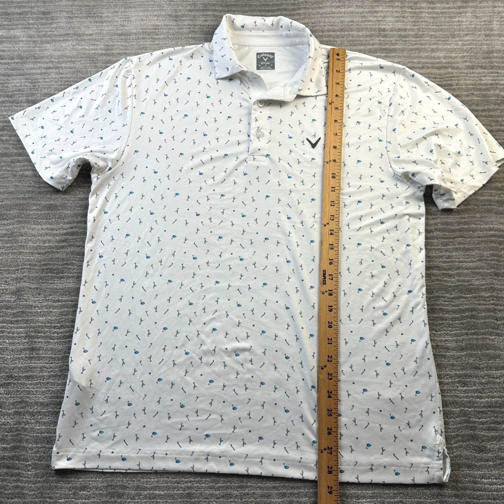 Callaway Callaway Polo Shirt Mens Medium White All Over Print Golf Performance Size US M / EU 48-50 / 2 - 7 Thumbnail