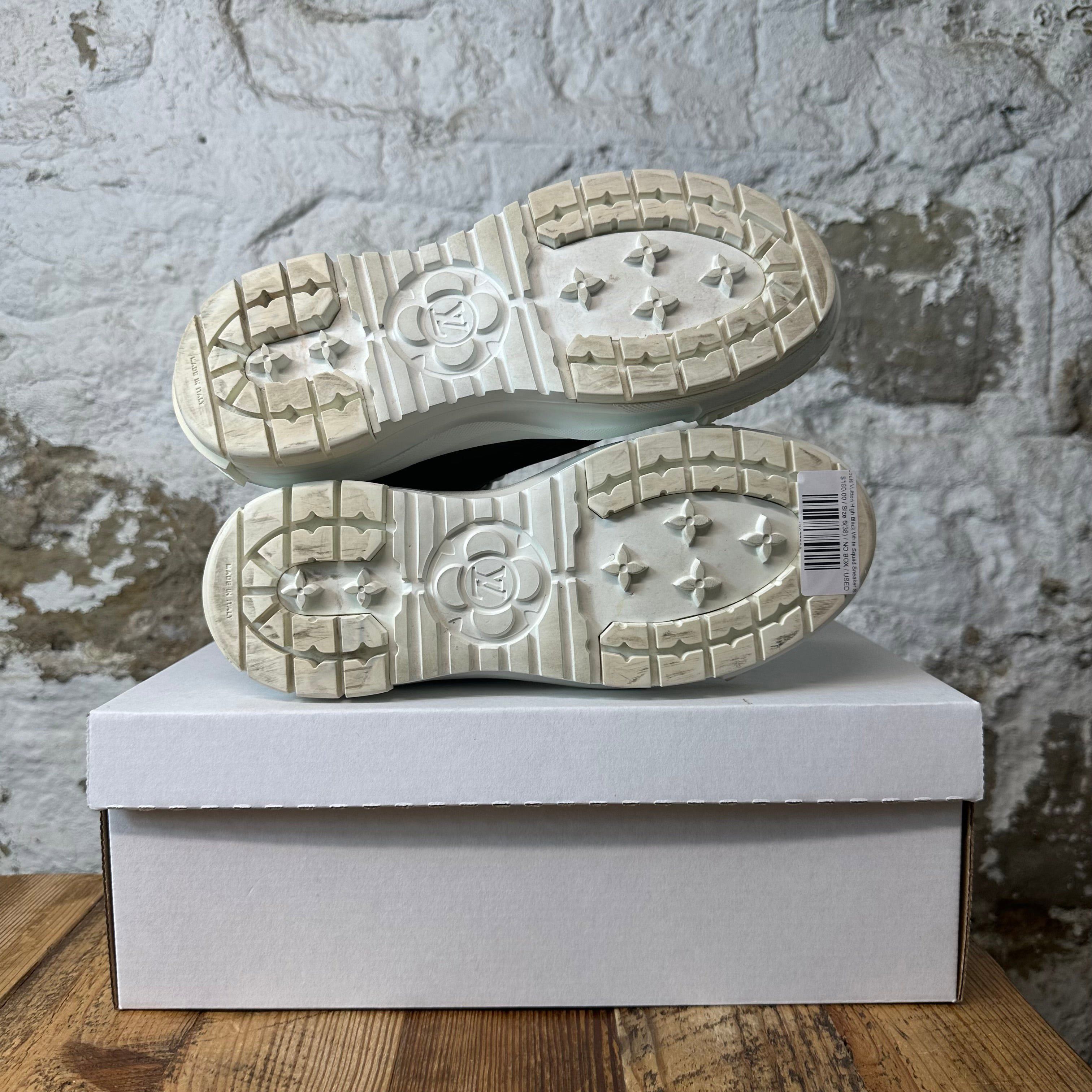 Louis Vuitton Louis Vuitton High Black White Squad Sneaker Sz 6 (38) Size US 6 / EU 39 - 4 Thumbnail
