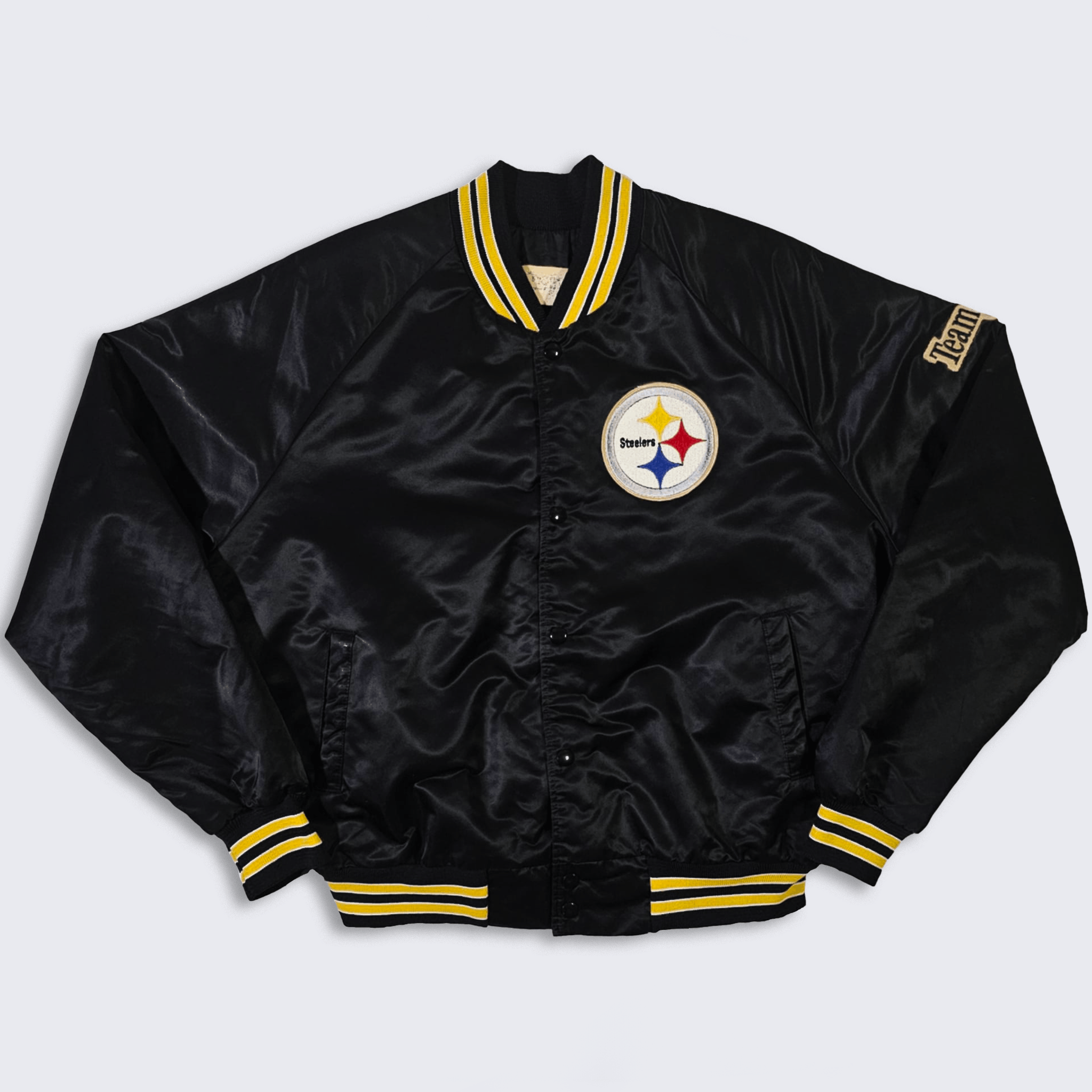 Chalk Line × NFL × Vintage Pittsburgh Steelers Vintage 80s Chalk Line Bomber Jacket Size US L / EU 52-54 / 3 - 2 Thumbnail