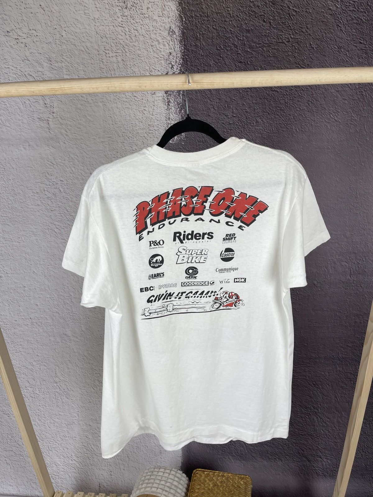 Vintage Super Bike vintage 90s Phase one endurance pit stop tee Size US XL / EU 56 / 4 - 2 Thumbnail