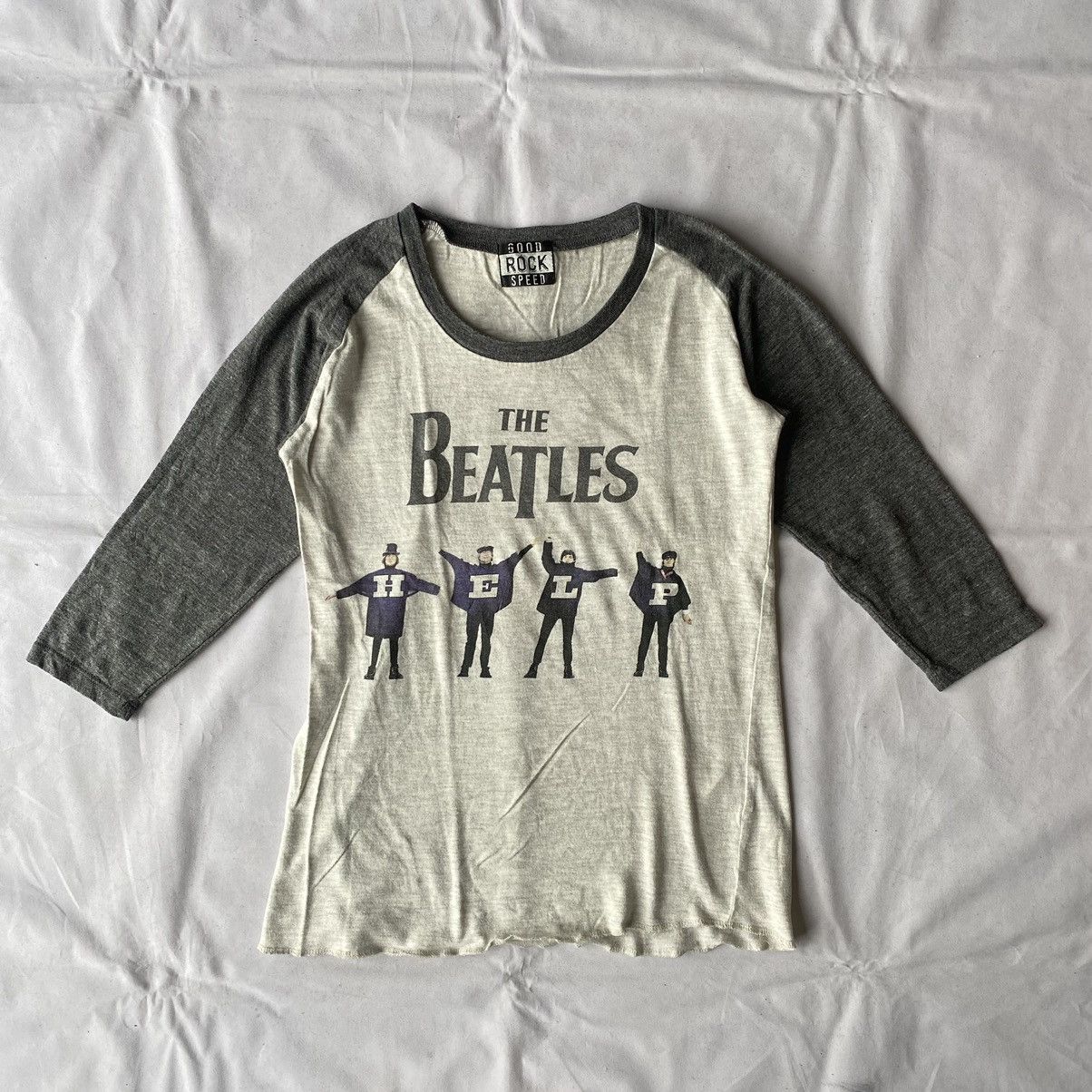 Band Tees × Vintage Vintage The Beatles Help! Album by Good Rock Speed 3/4 Tees Size US M / EU 48-50 / 2 - 2 Thumbnail