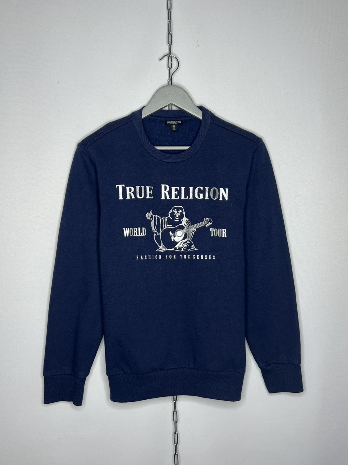 True Religion True Religion Big Logo Navy Blue Sweatshirt Pullover Size US S / EU 44-46 / 1 - 1 Thumbnail