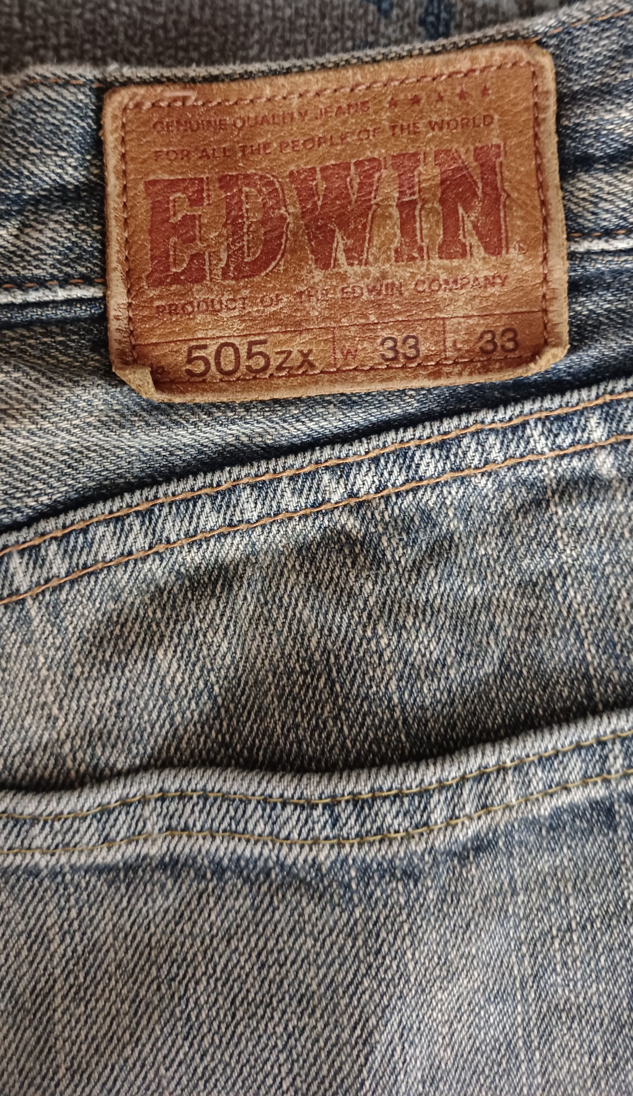 Edwin × If Six Was Nine × Japanese Brand Vintage💥Edwin 505 zx Orange Tag Selvedge Distresssed Size US 34 / EU 50 - 8 Thumbnail