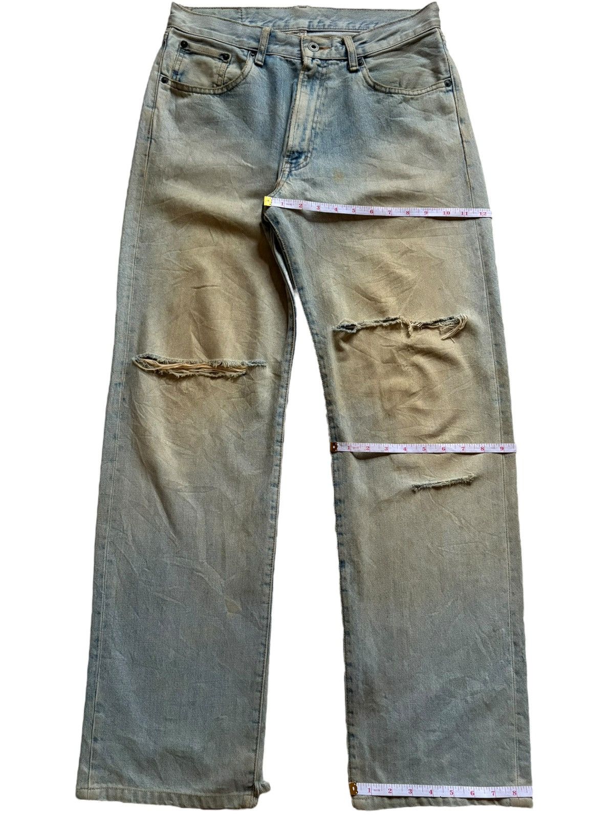 Japanese Brand Vintage Japanese Brand Rusty Mud Wash Distressed Baggy Jeans Size US 31 - 14 Thumbnail