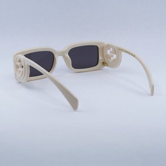 Gucci New Gucci GG1325S 013 Sunglasses - Ivory Frame, Grey Size ONE SIZE - 10 Thumbnail