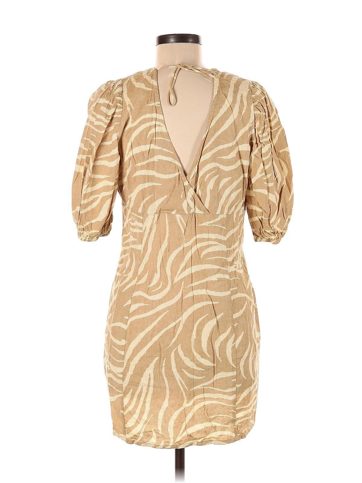 Asos ASOS Brown Patterned Dress Size M / US 6-8 / IT 42-44 - 2 Thumbnail