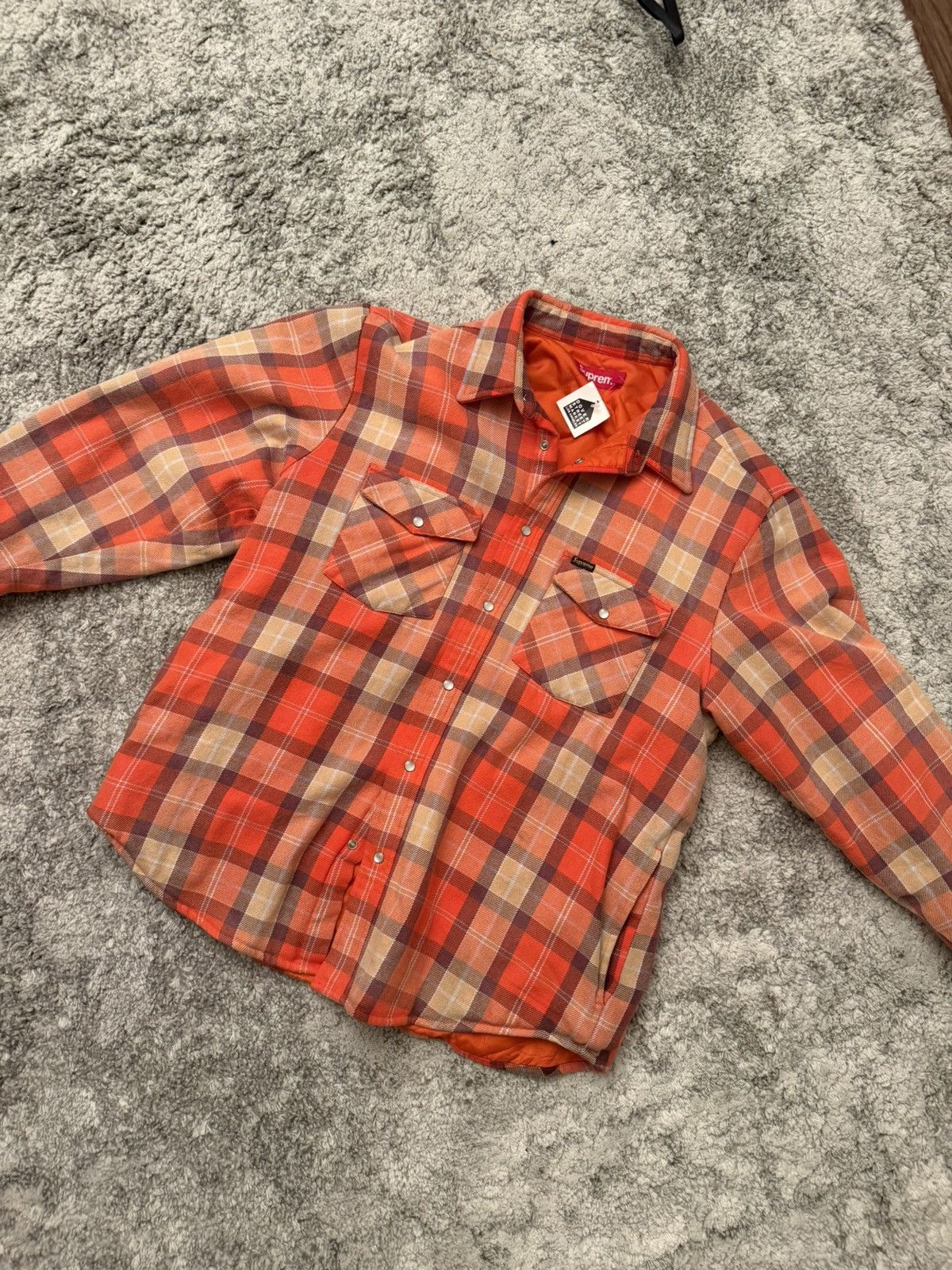 Supreme Supreme Quilted Flannel Snap Shirt Size US L / EU 52-54 / 3 - 1 Thumbnail