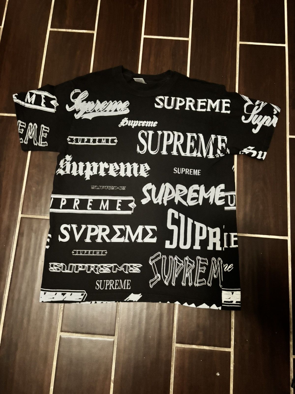 Supreme Supreme Multi Logo Tee 'Black' Size US M / EU 48-50 / 2 - 1 Thumbnail