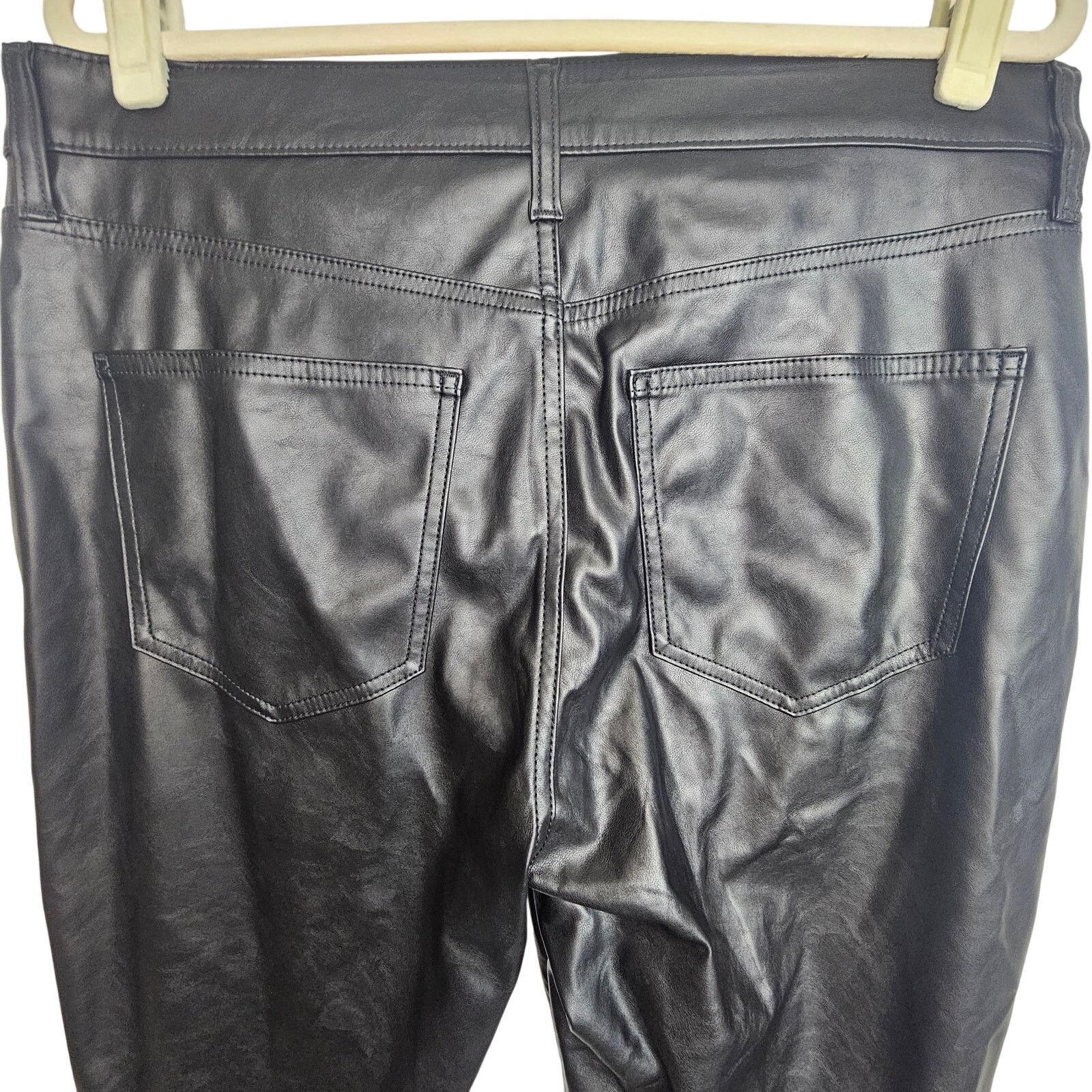Gap GAP Womens Vintage Slim High Rise Faux Leather Retro Pants Size 36" / US 14 / IT 50 - 7 Thumbnail