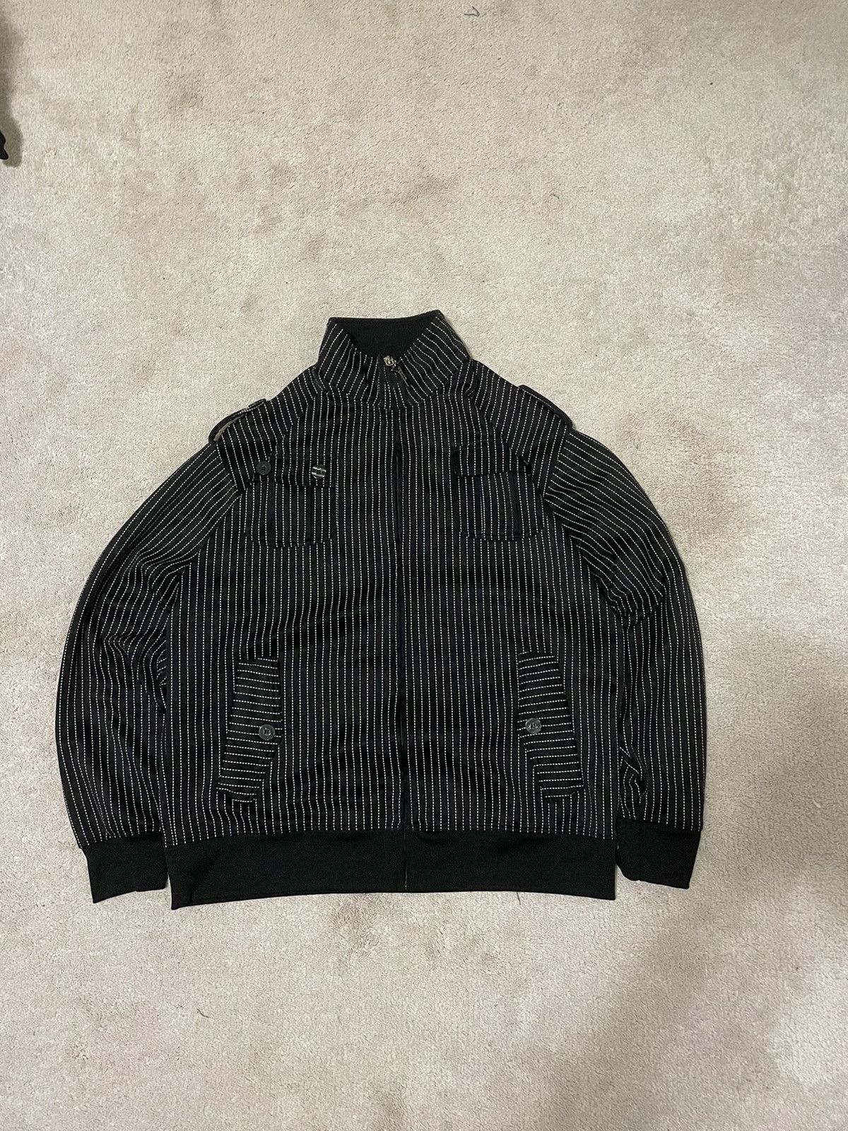 Avirex Avirex Black Pinstripe sweater Size US L / EU 52-54 / 3 - 1 Thumbnail