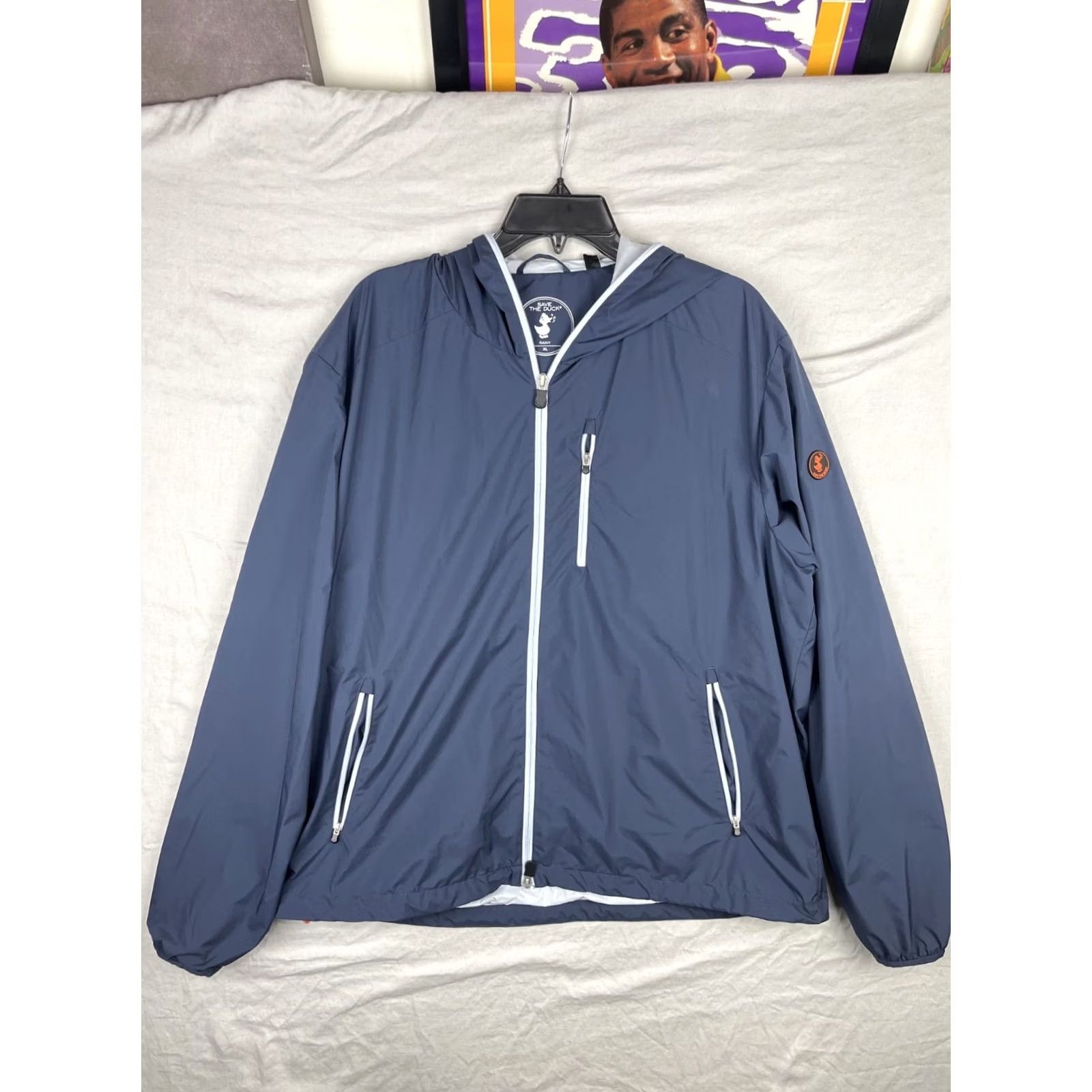 Save The Duck Save The Duck Jacket Womens XL Rainy Hooded Water Repellent Blue Jacket Size XL / US 12-14 / IT 48-50 - 2 Thumbnail