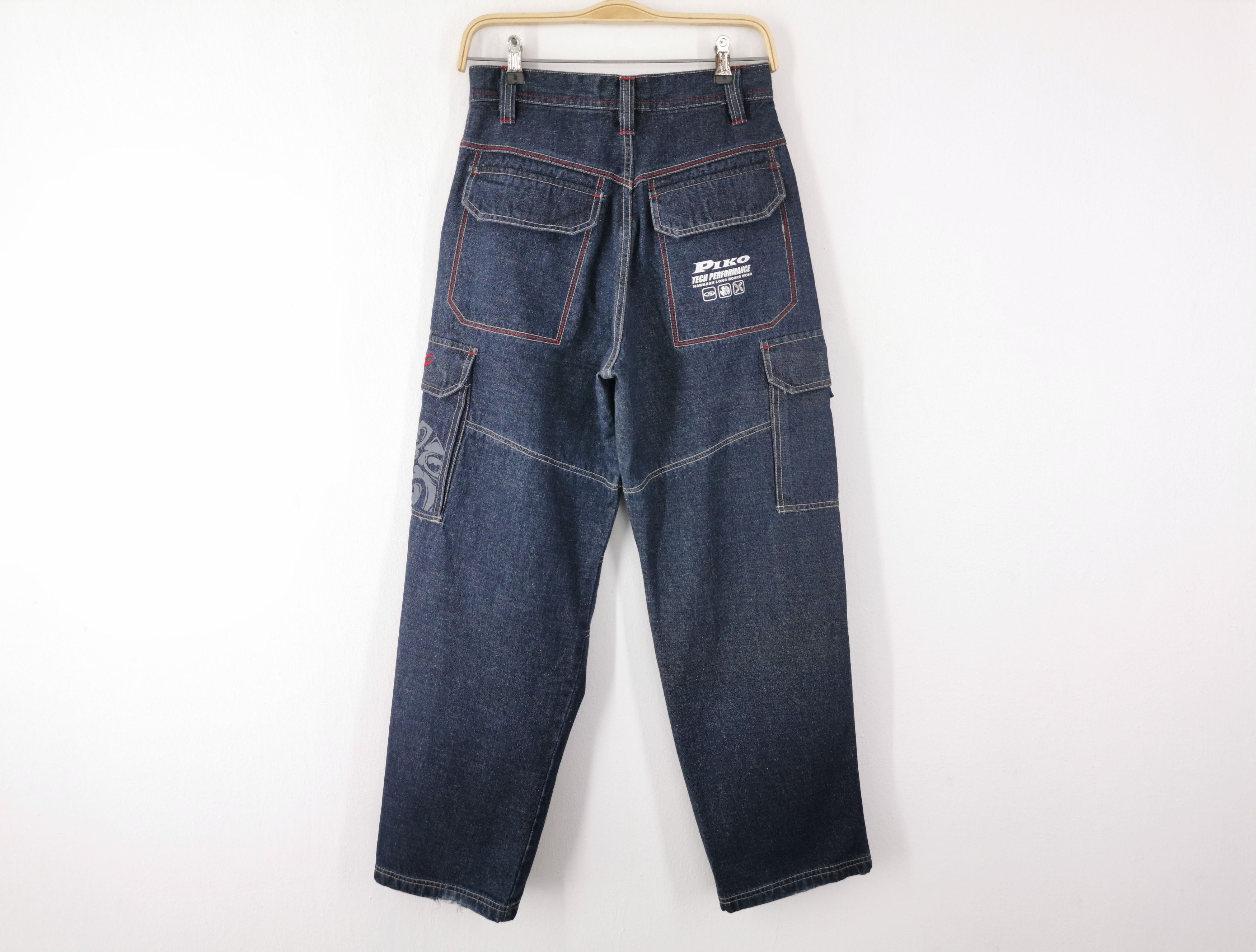 Vintage Vintage 90s Piko Denim Cargo Pants Size US 28 / EU 44 - 2 Thumbnail