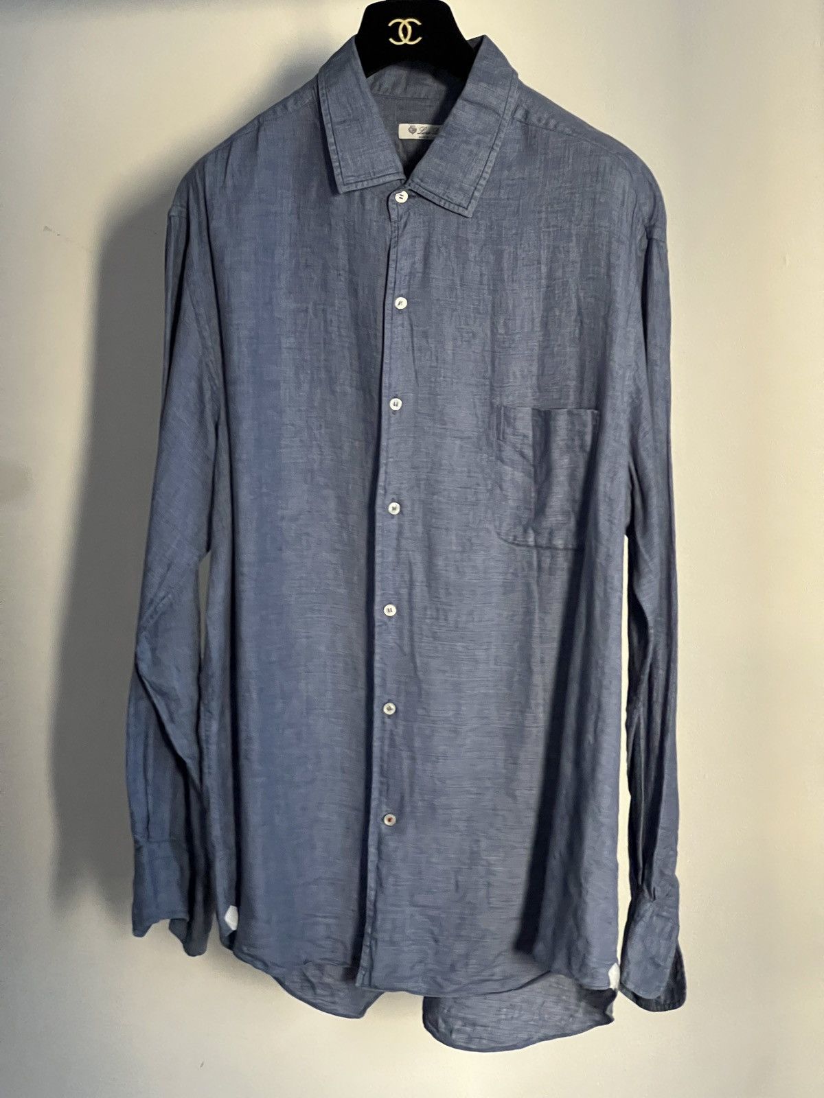 Loro Piana Loro Piana linen chambray shirt Size US XXL / EU 58 / 5 - 3 Thumbnail