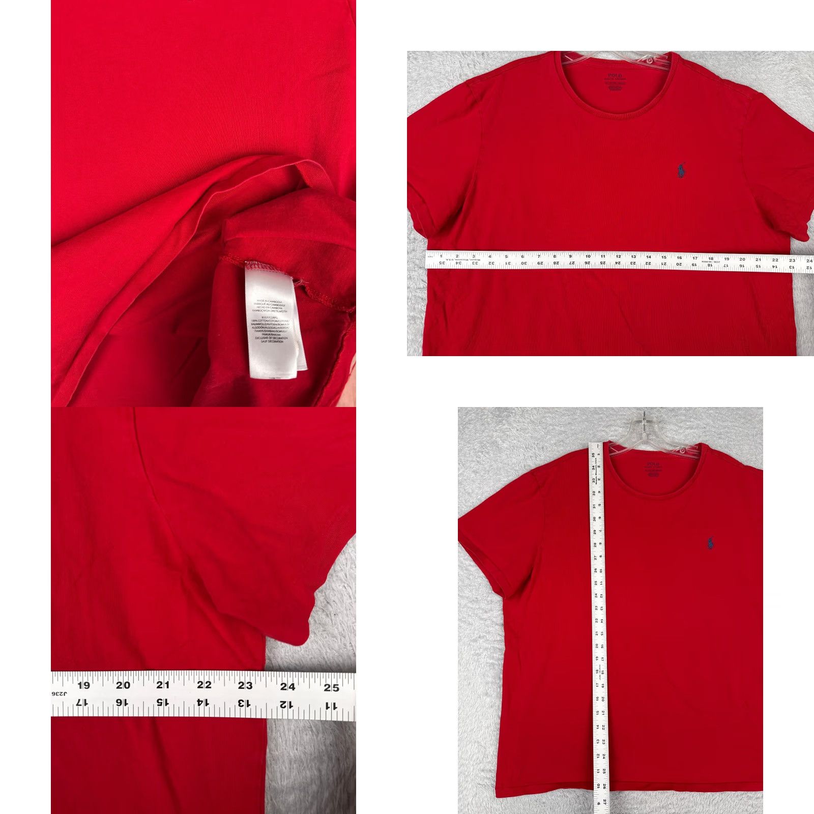 Ralph Lauren Polo Ralph Lauren Shirt Men XL Red Short Sleeve Crew Neck 100% Cotton Logo Embroidered Classic American Mens Size US XL / EU 56 / 4 - 8 Thumbnail