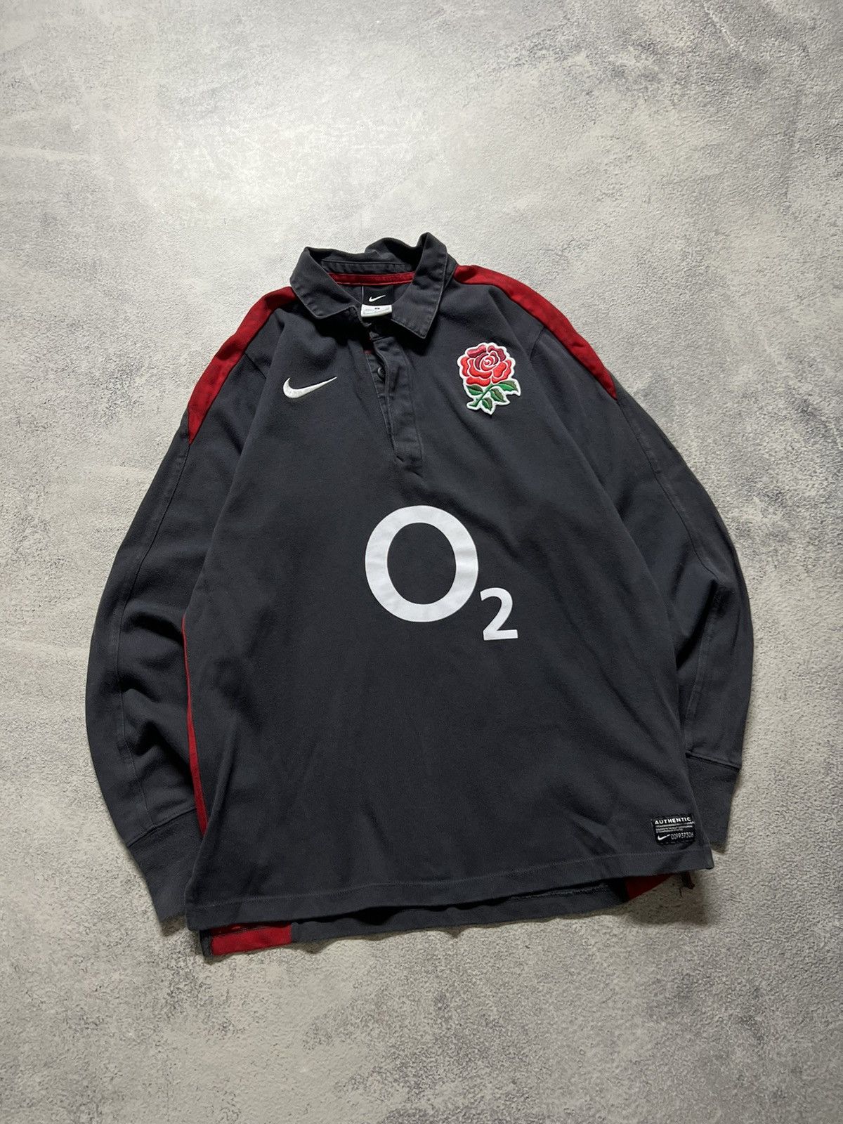 Nike × Vintage Vintage Blokecore Nike England 02 Rugby Longsleeve Polo Size US S / EU 44-46 / 1 - 1 Thumbnail