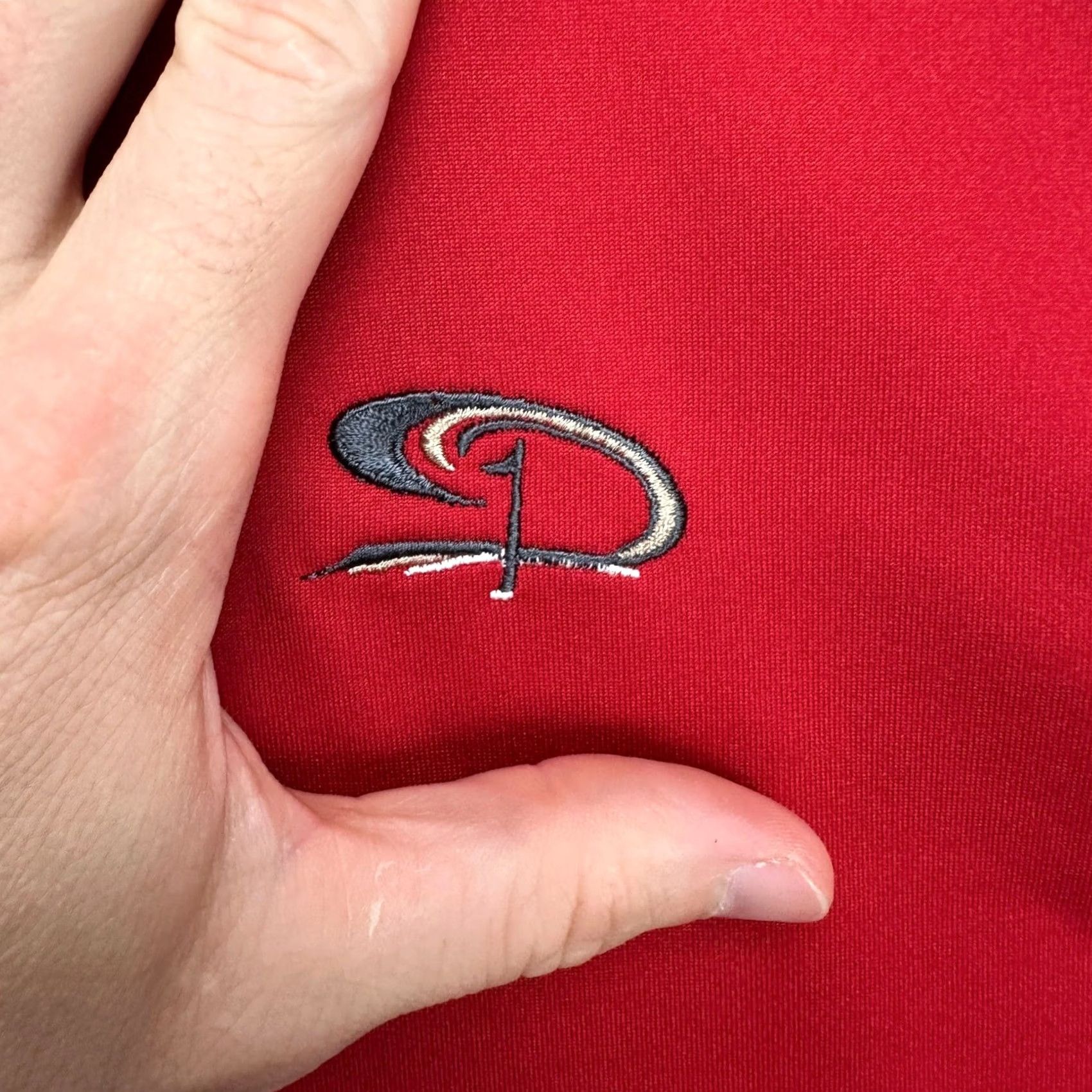 Vintage Straight Down Polo Shirt Mens Large Red Short Sleeve Golf Rugby Athletic Breathable Collared Commoditize? Size US L / EU 52-54 / 3 - 6 Thumbnail
