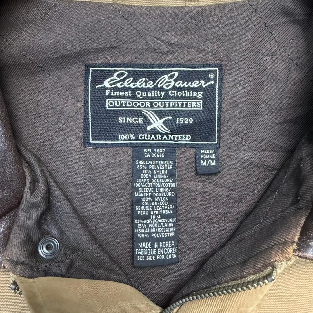 Eddie Bauer Vintage Eddie Bauer Brown Leather Collar Bomber Jacket Size US M / EU 48-50 / 2 - 9 Thumbnail