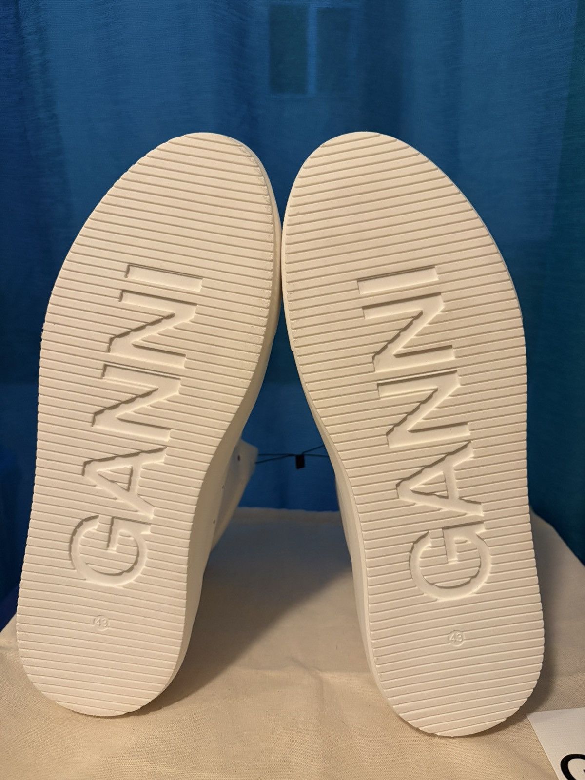 Ganni Ganni White Leather Hight Tops Size US 12 / IT 42 - 6 Thumbnail