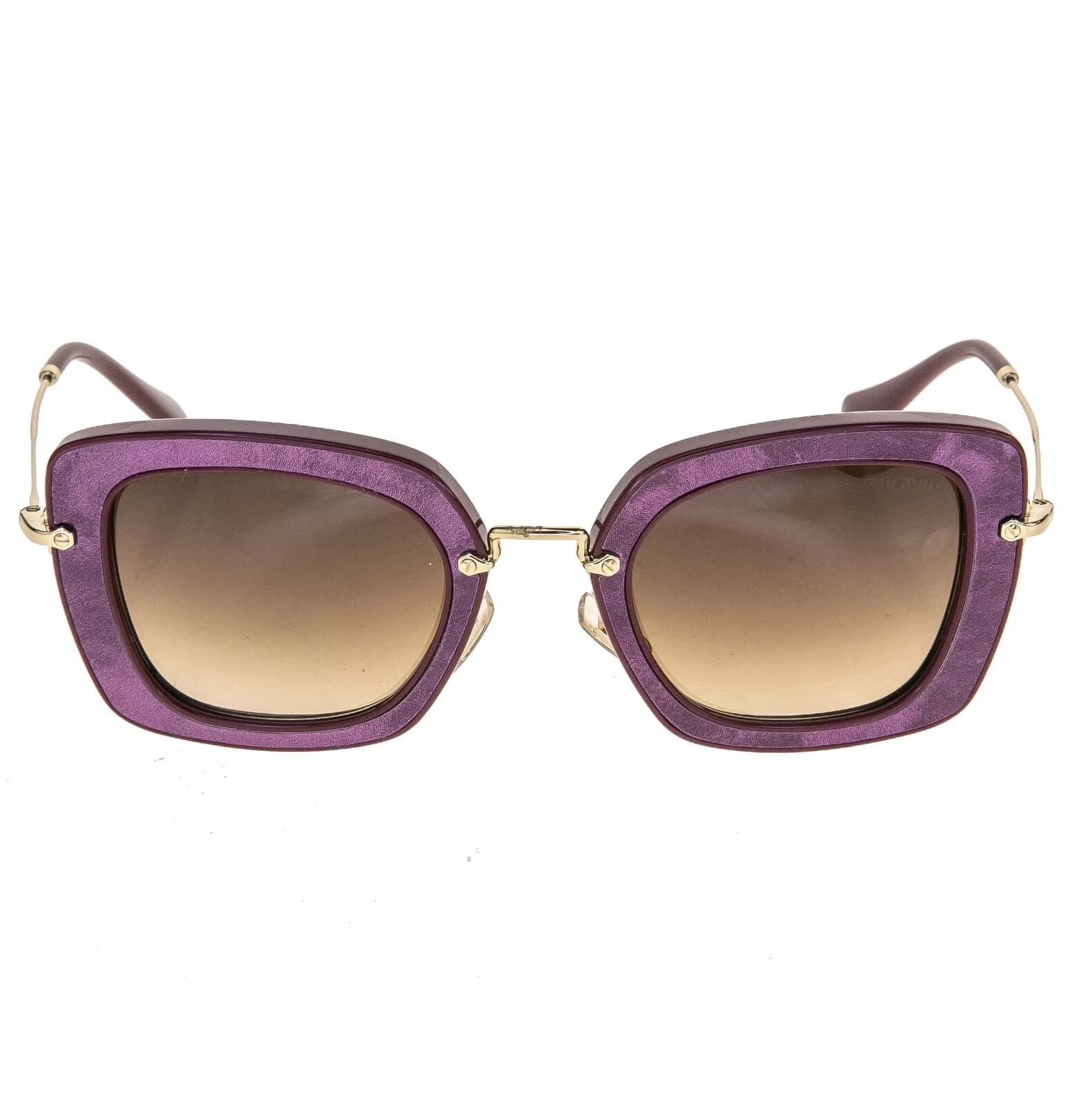 Miu Miu MIU MIU NOIR 07O Foil Purple Square Sunglasses SMU07O Size ONE SIZE - 9 Thumbnail
