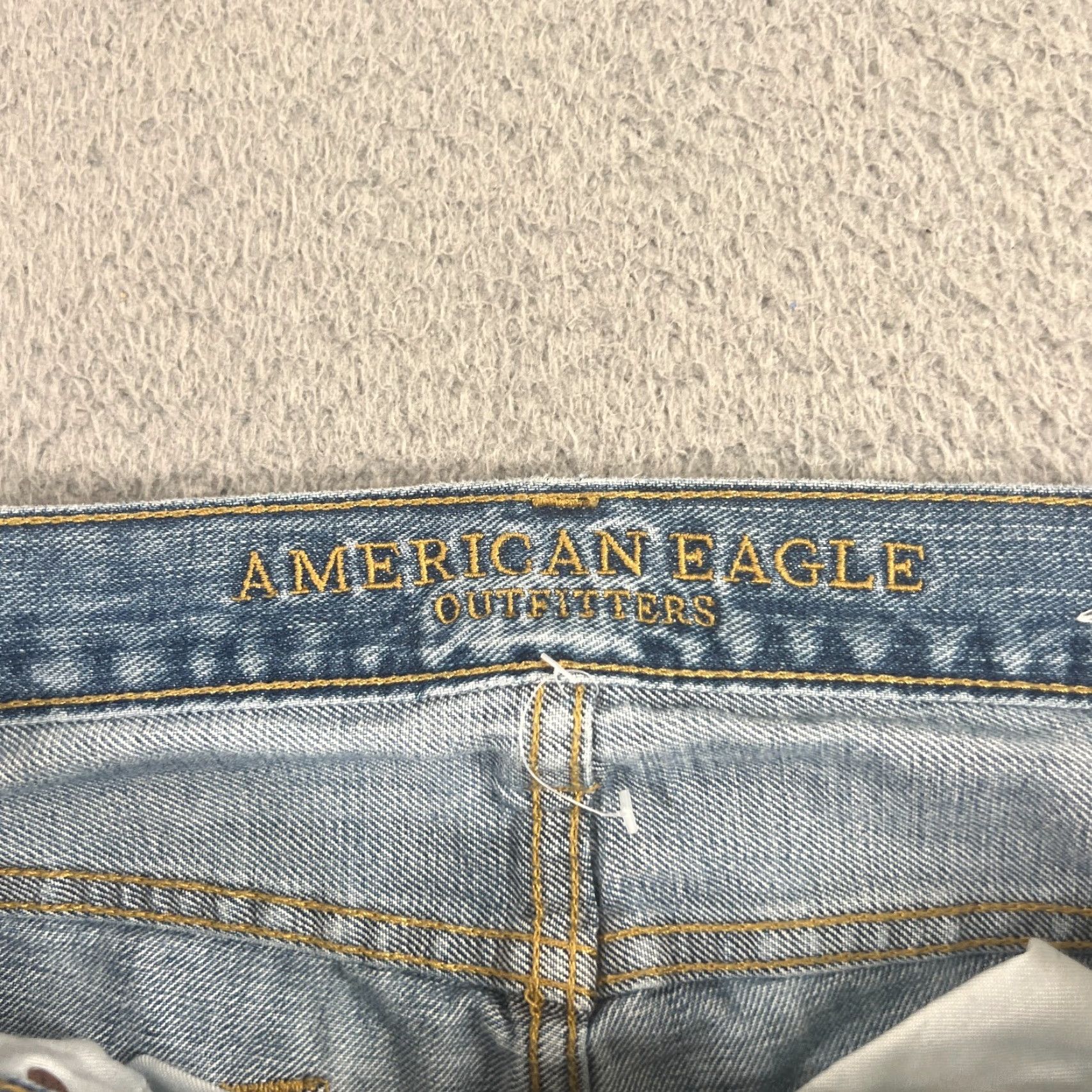 American Eagle Outfitters VINTAGE American Eagle Jeans Mens Slim Straight Denim 34x31 Distressed Light Wash All Seasons Size US 34 / EU 50 - 5 Thumbnail