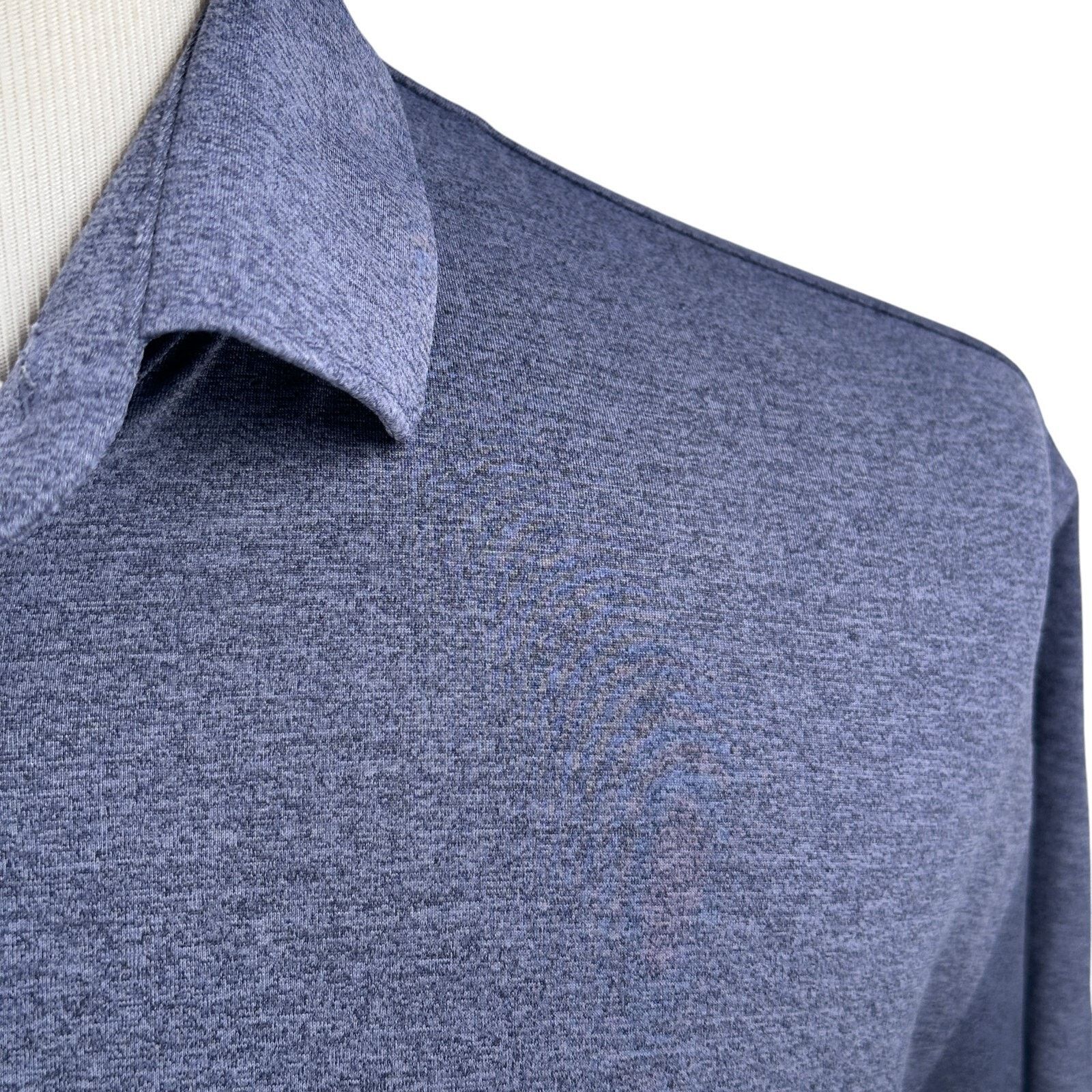 Other Rhoback Polo Shirt Men’s Large Heathered Blue Stretch Golf Size US L / EU 52-54 / 3 - 3 Thumbnail