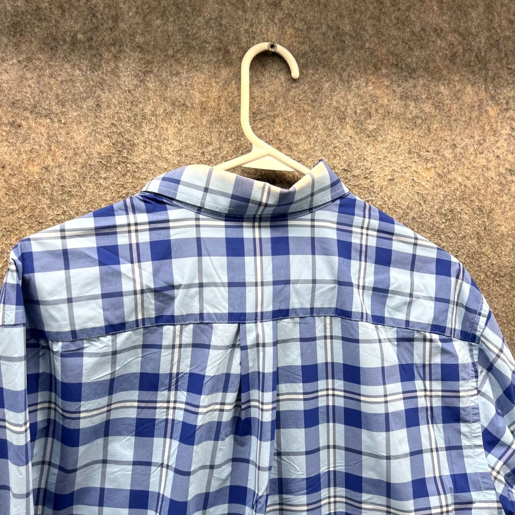 Vineyard Vines Vineyard Vines Shirt Mens Medium Blue Performance Classic Oxford Tucker Plaid Shirt Size US M / EU 48-50 / 2 - 7 Thumbnail